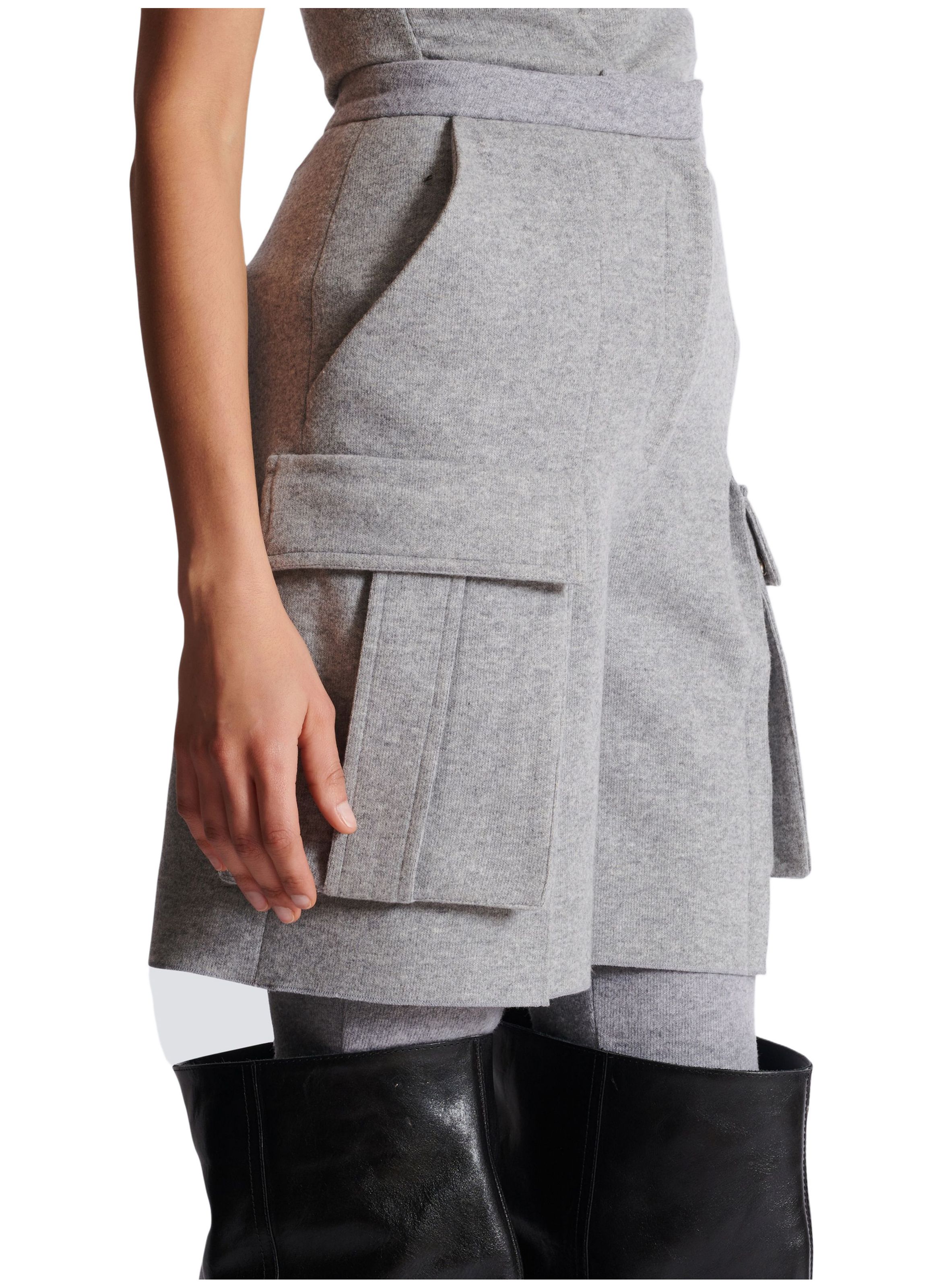 Bermuda en laine BALMAIN Gris