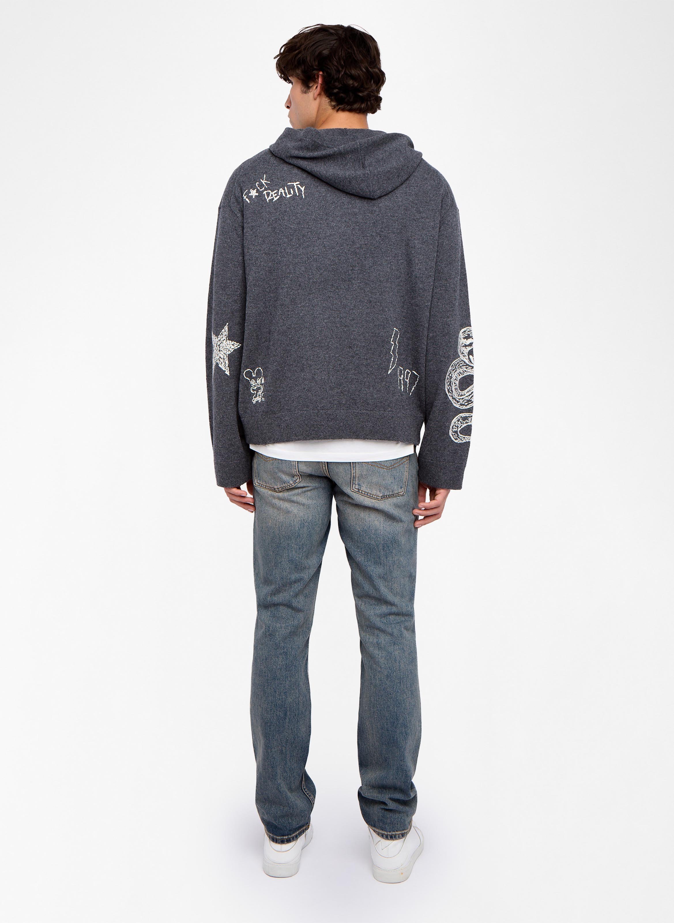 Pull col rond en laine mélangée malay ZADIG&VOLTAIRE Gris