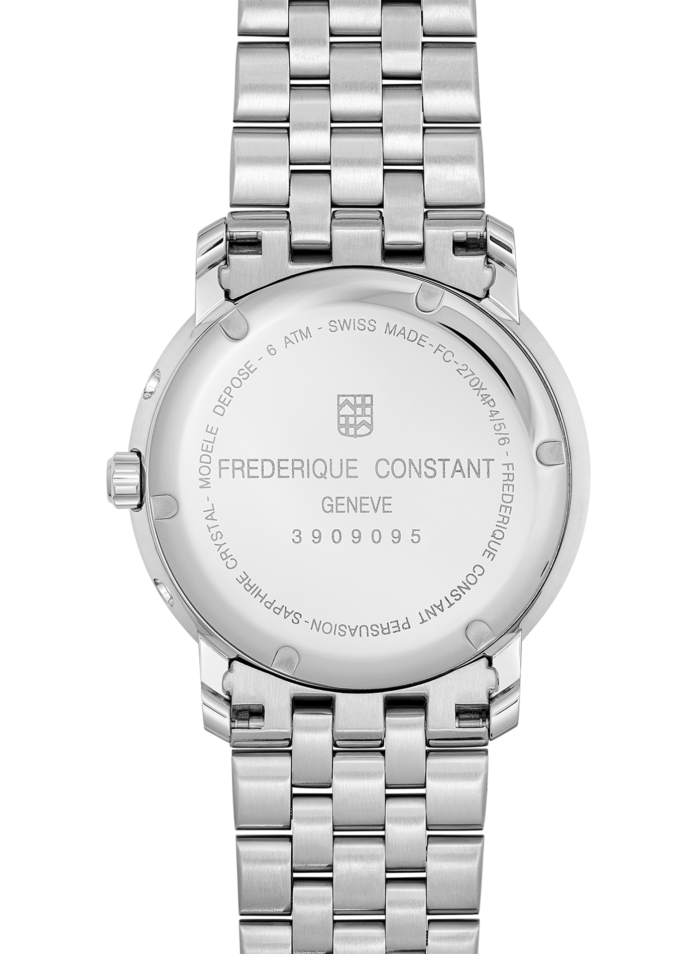 Montre quartz bracelet acier FREDERIQUE CONSTANT Noir