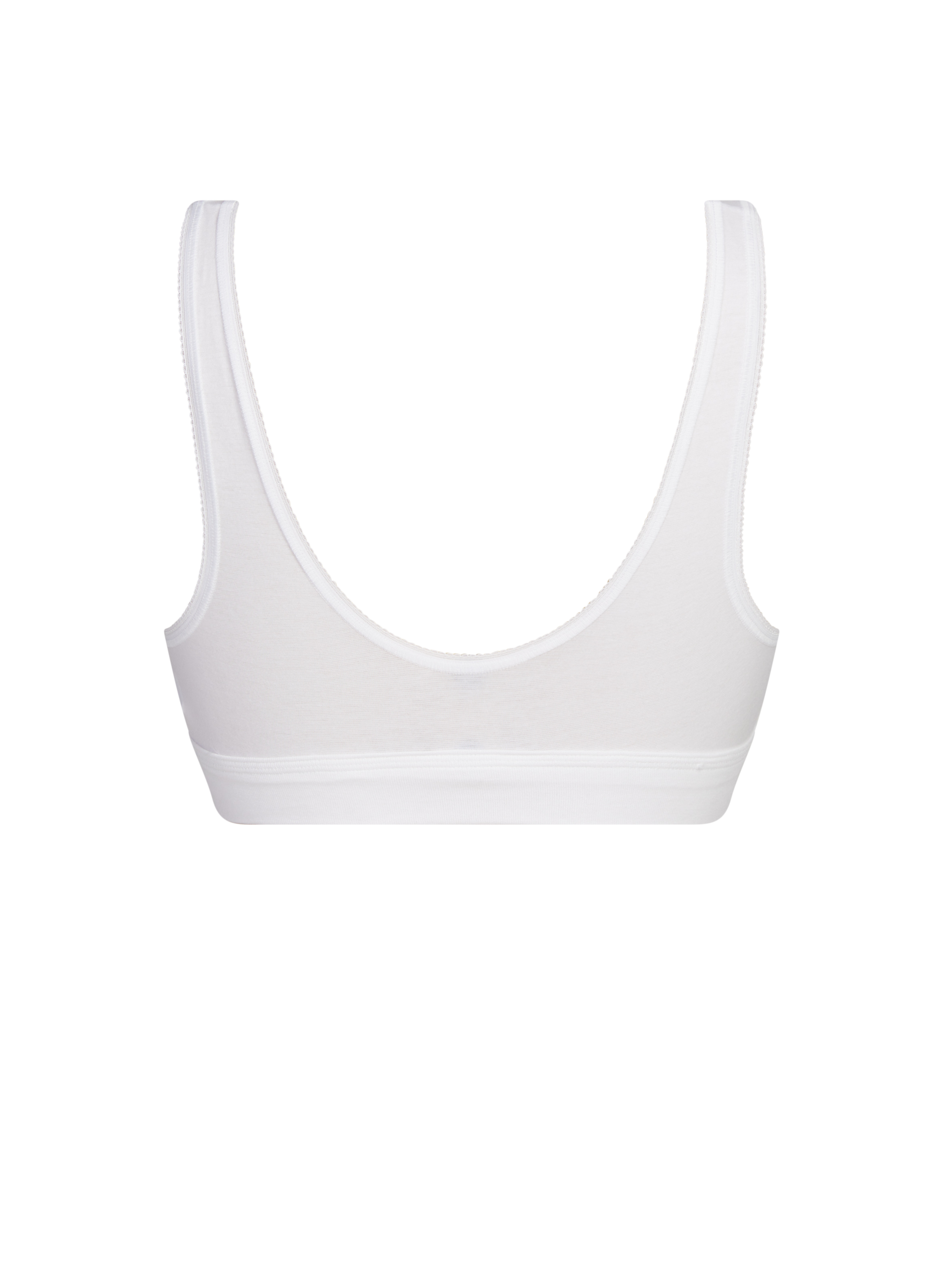 Brassière unie en coton mélangé SLOGGI Blanc