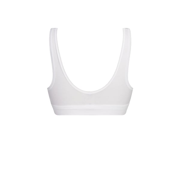 Sloggi Brassière Unie En Coton Mélangé In White