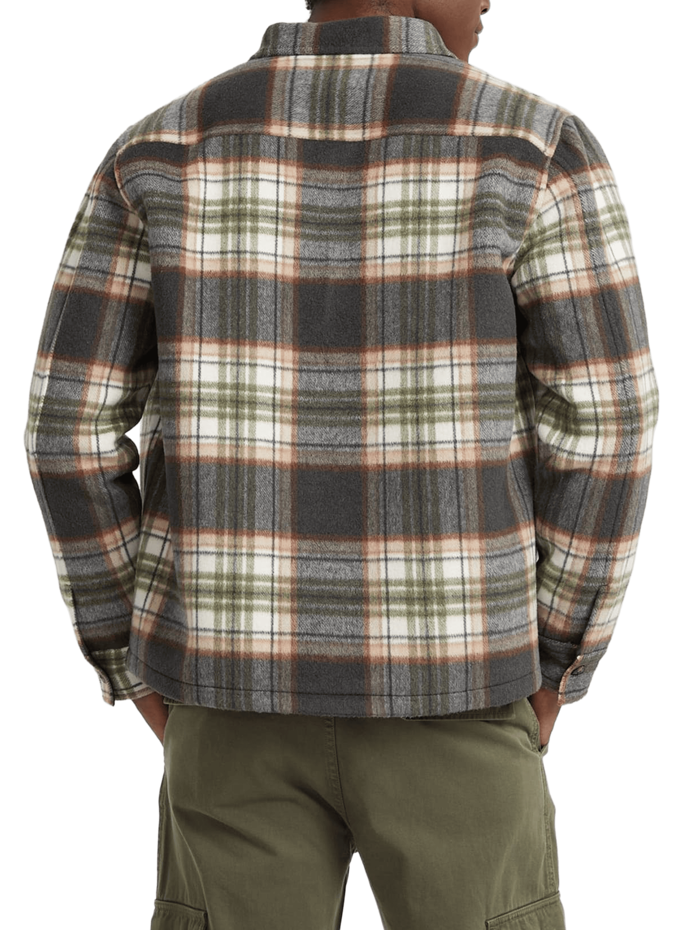 Checked overshirt with classic collar GUESS Black