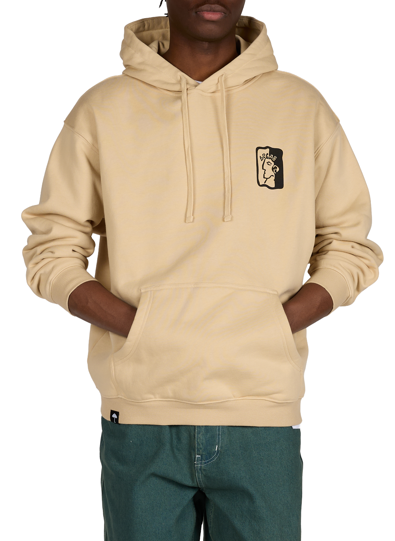 Hoodie imprimé Dieu Grec HELAS CAPS Beige