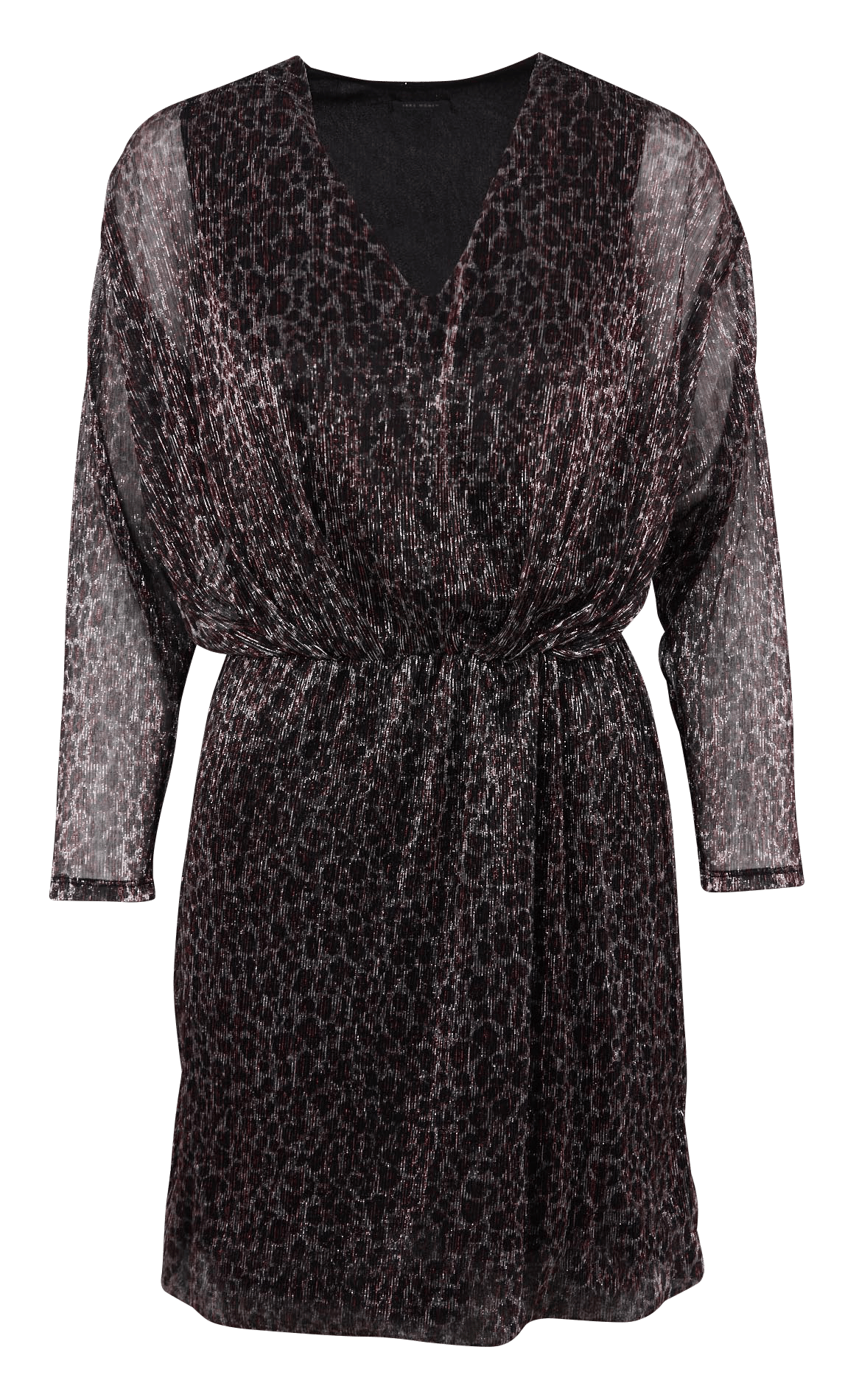 Robe courte imprimée métallisée IKKS Noir