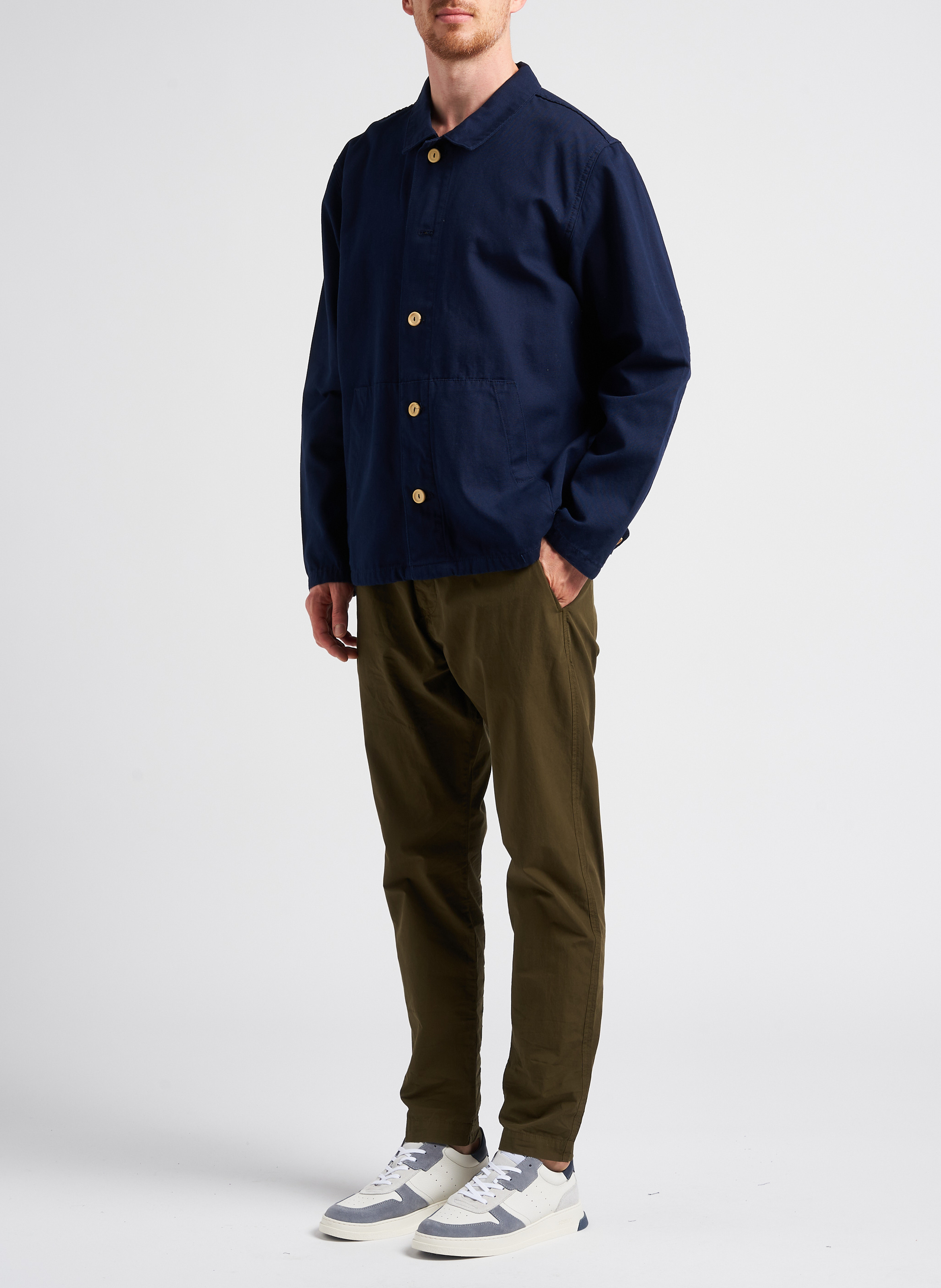 Veste droite  col classique droite en coton ARMOR-LUX Bleu