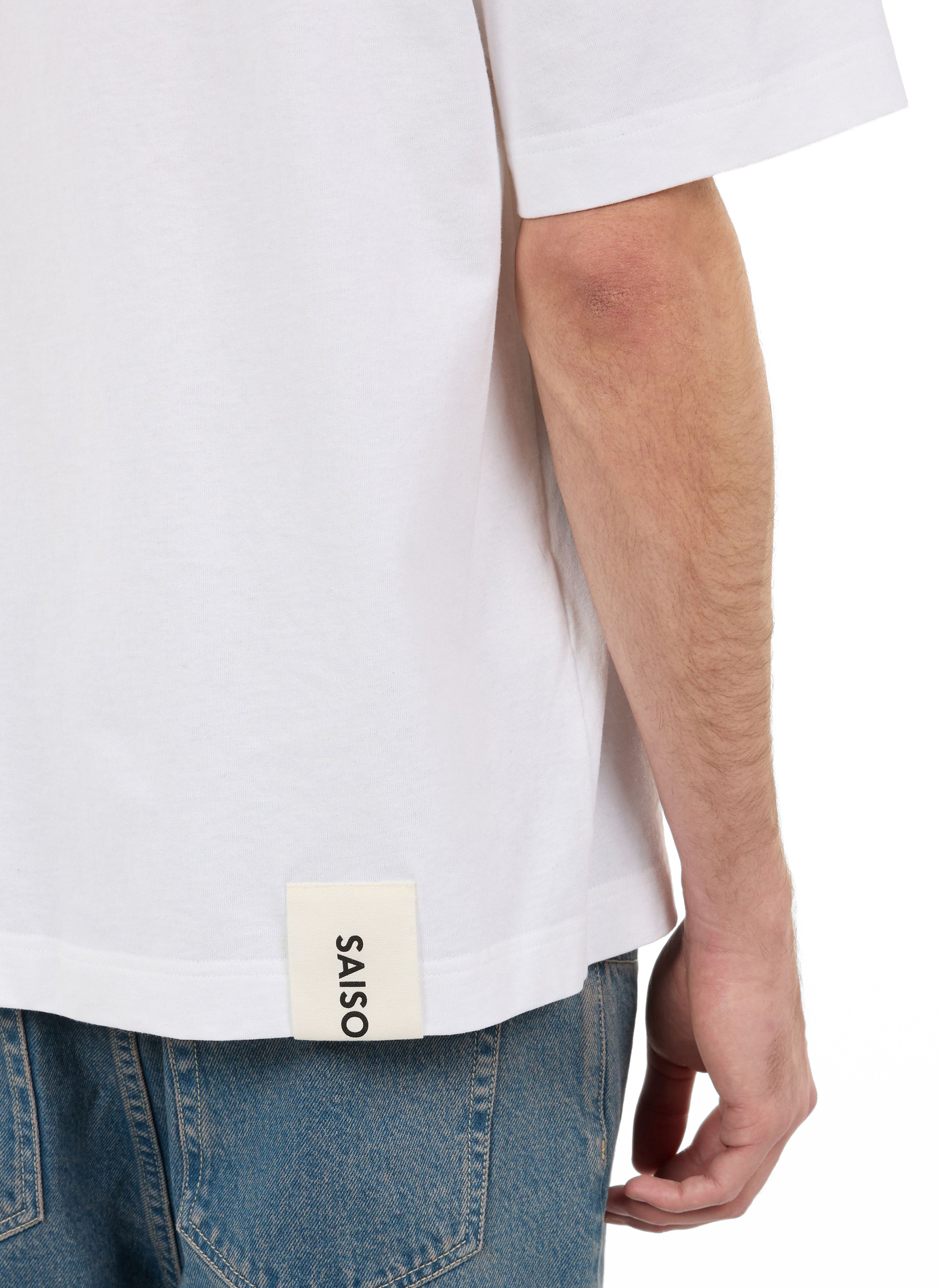 T-shirt Bart col rond en coton Blanc