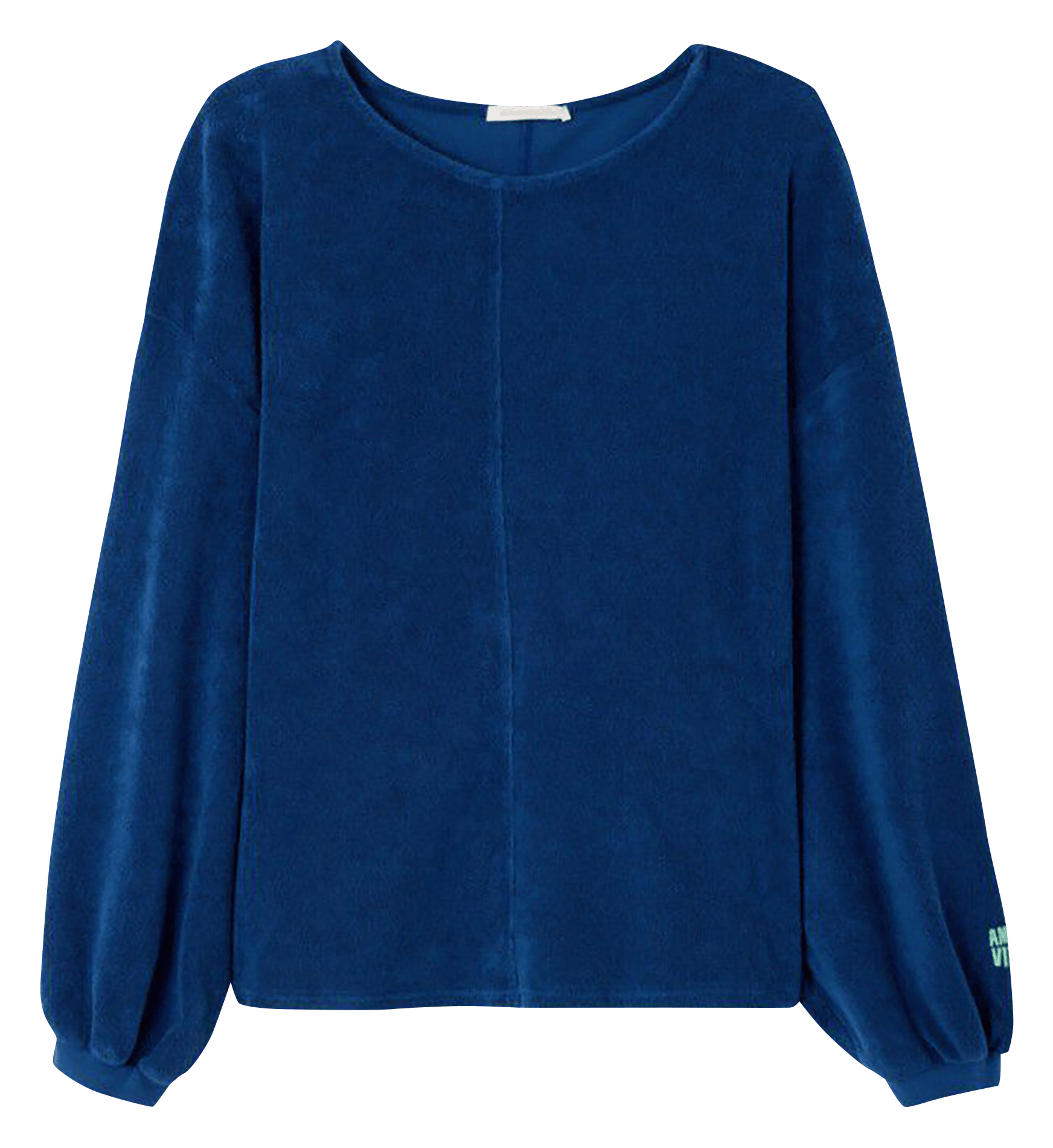 Pull oversize col bateau en coton et coton recyclé fuxow AMERICAN VINTAGE Bleu