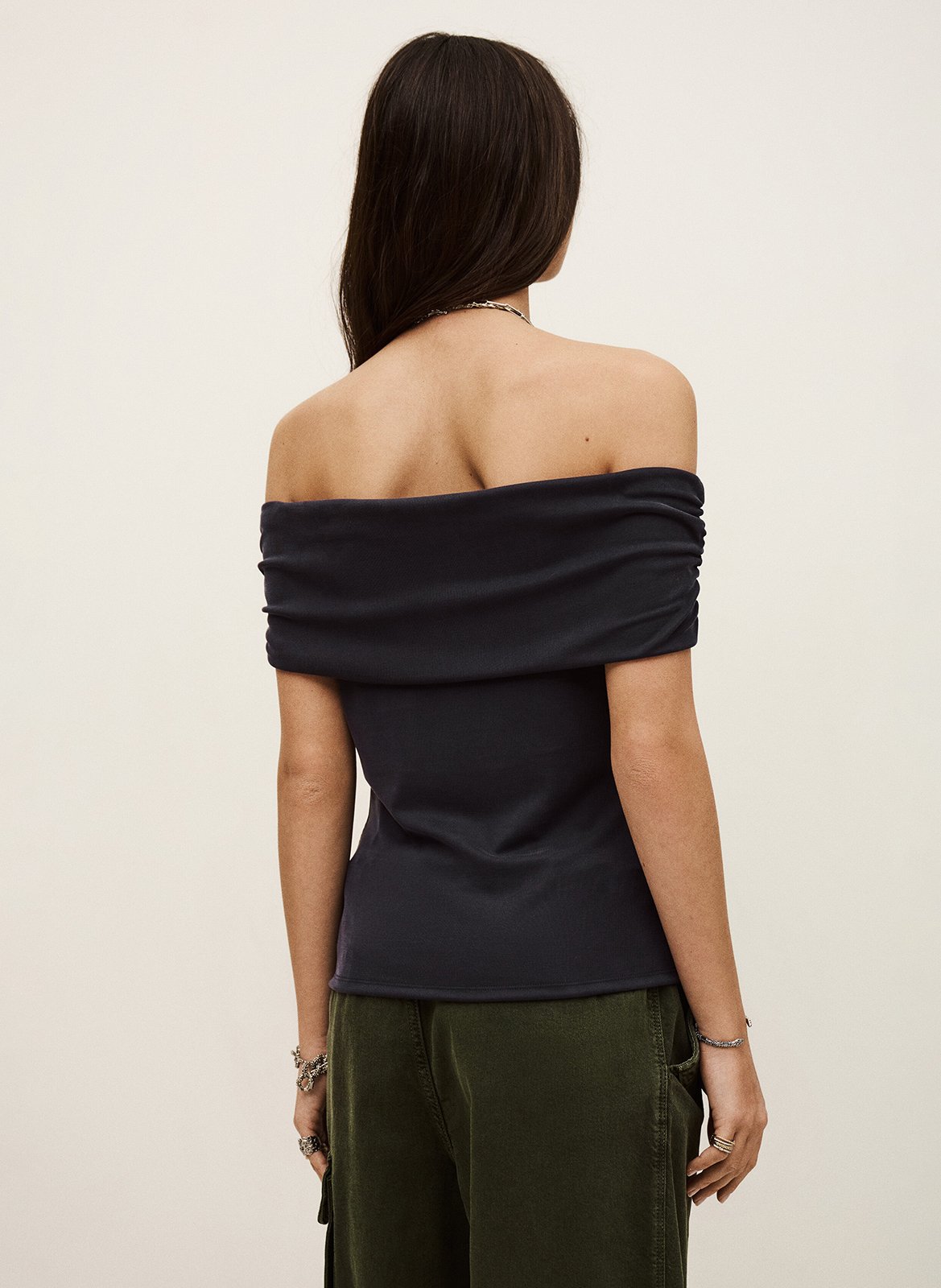 Tee-shirt col bardot bene BA&SH Bleu