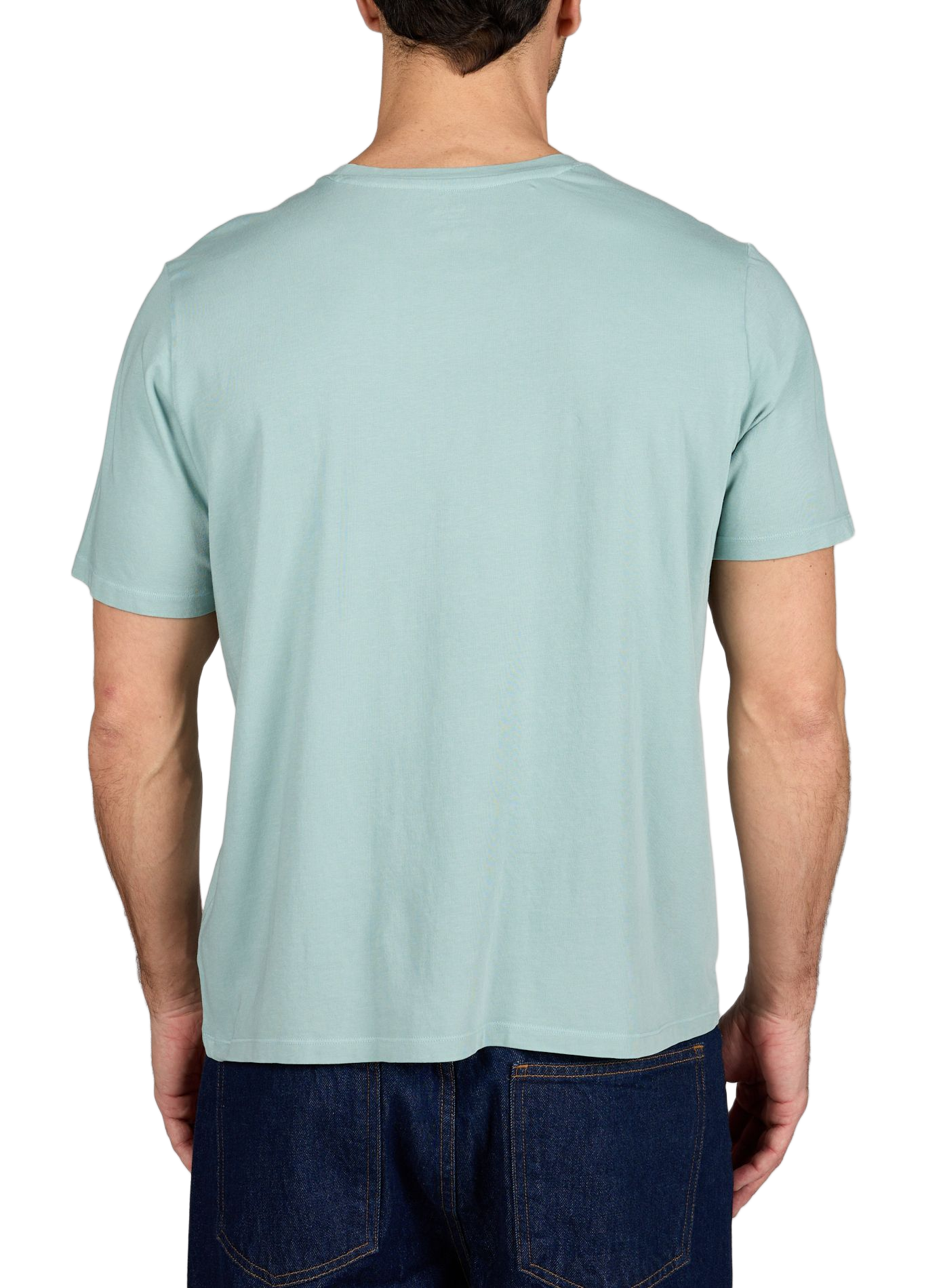 Straight-cut cotton-blend T-shirt with round neck 1789 CALA Green