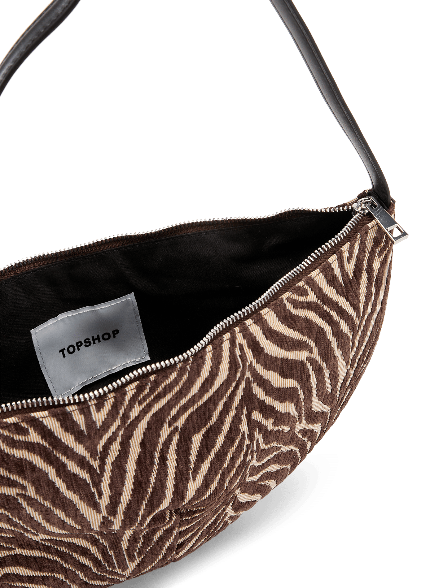 Sac à main Tscurly à motifs zèbre TOPSHOP Blanc