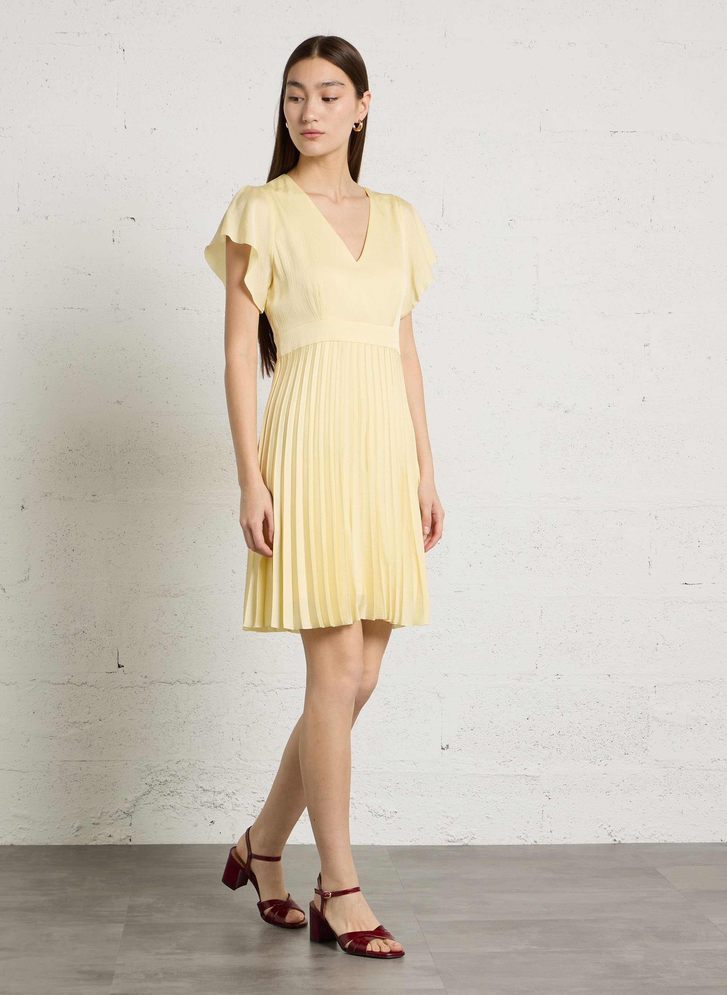 Robe courte col v billina MAISON 123 Jaune