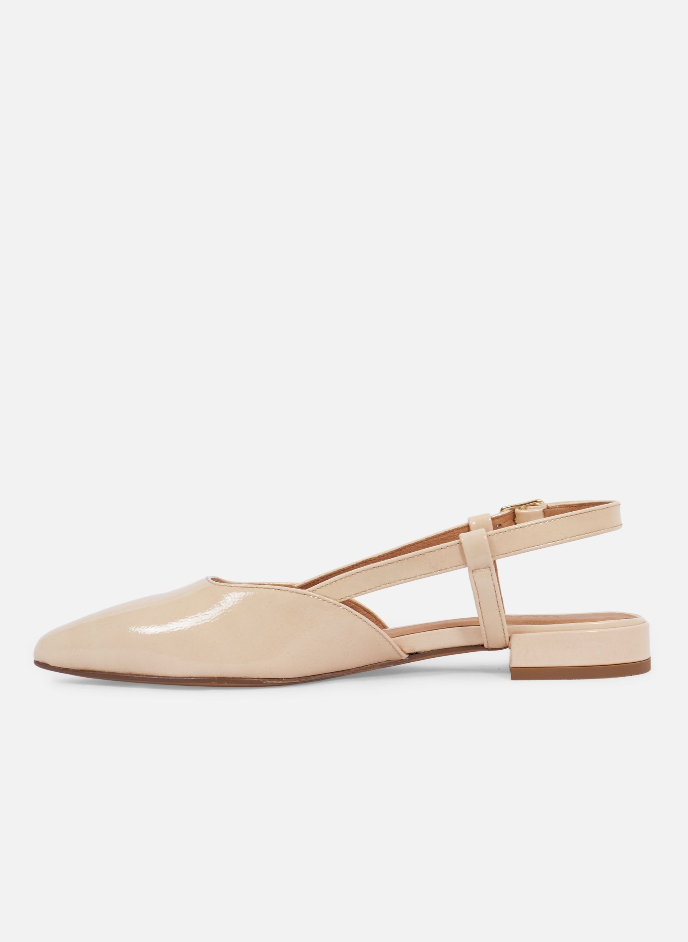 Ballerines slingback elise cuir vernis JULES & JENN Beige