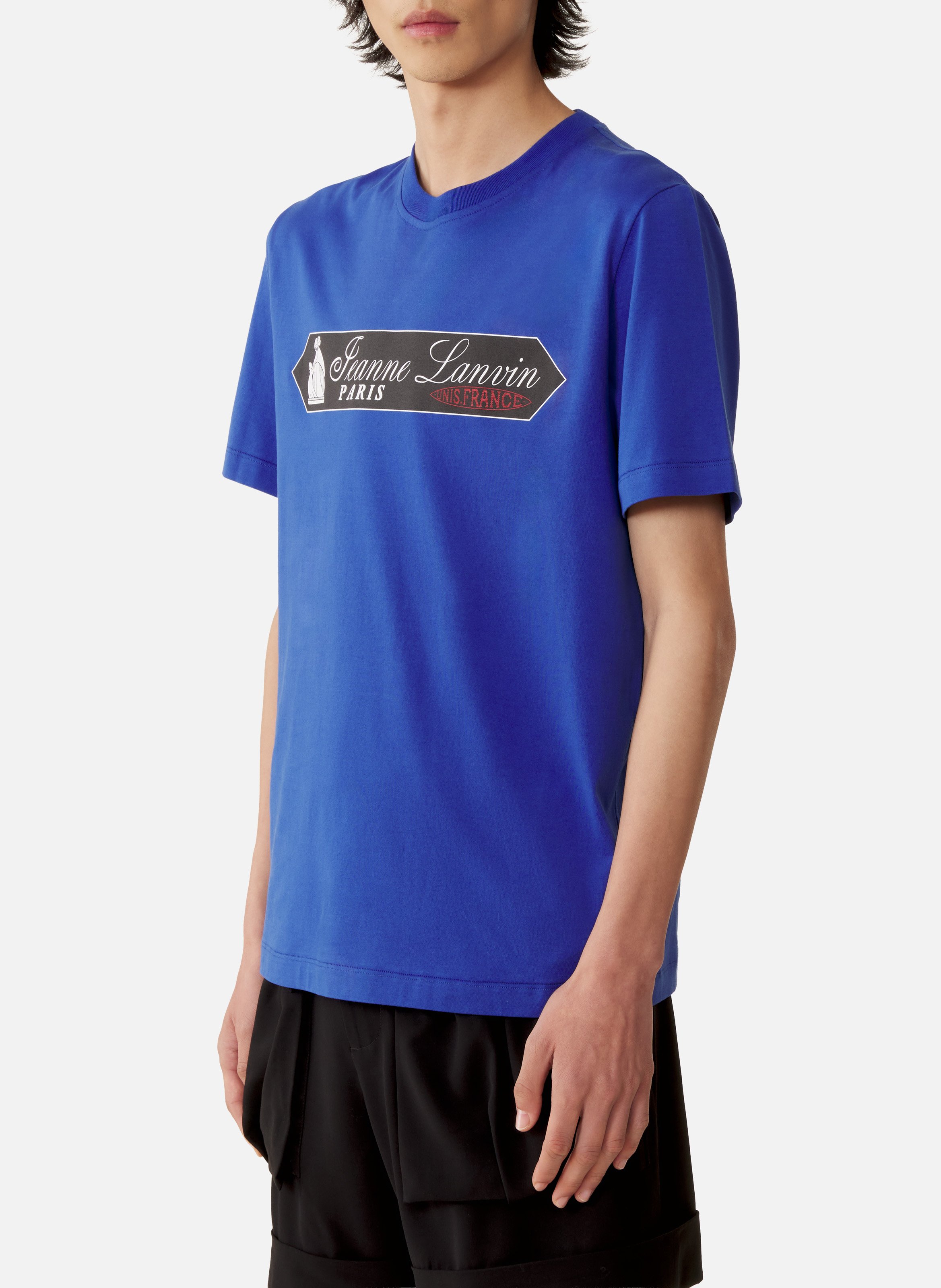 T-shirt imprimé signature lanvin LANVIN Bleu