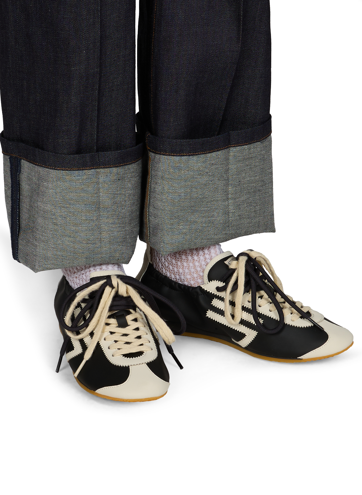 Lion double lace sneakers PURAAI Black