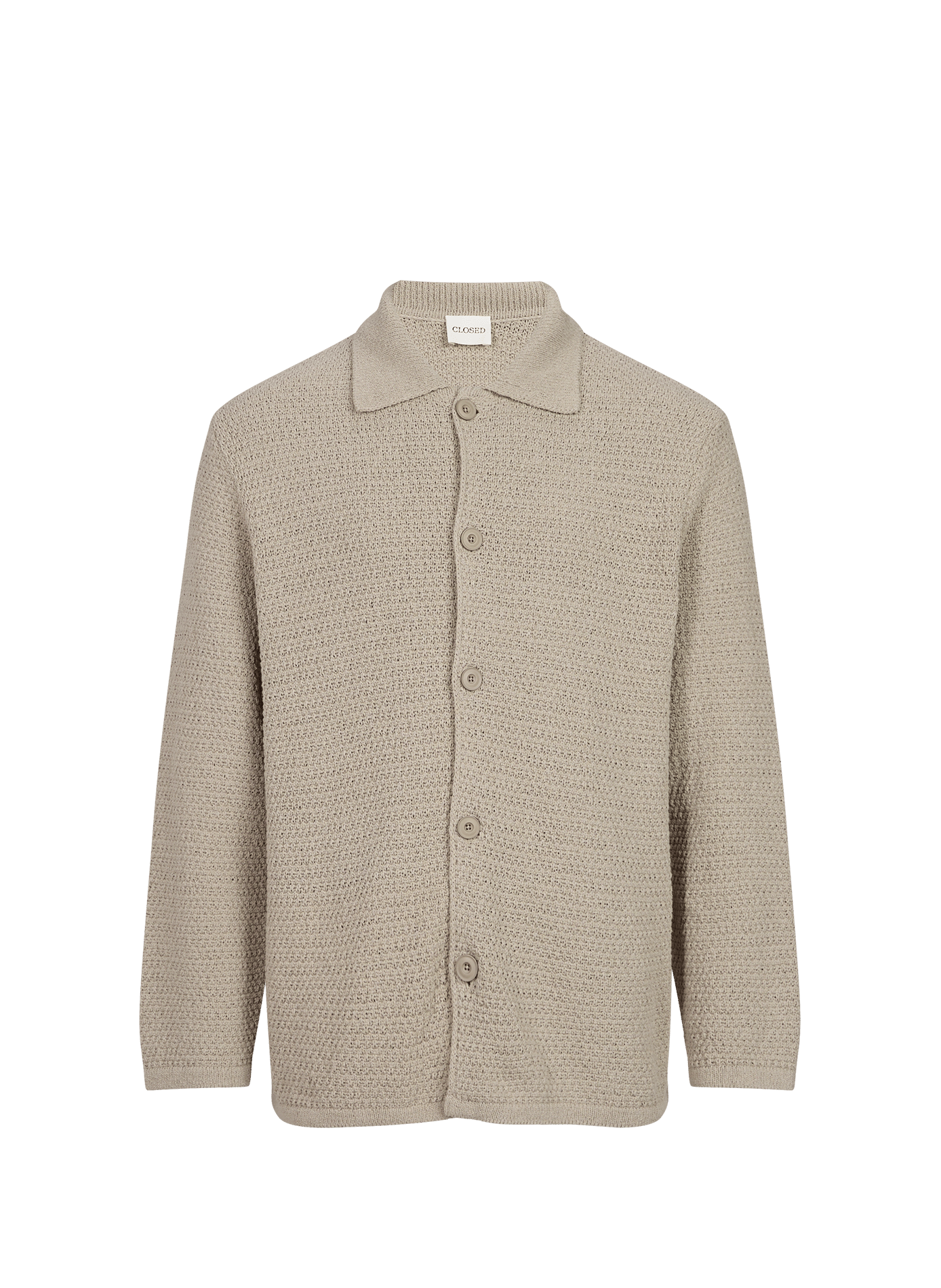 Crochet cotton blend cardigan CLOSED Green