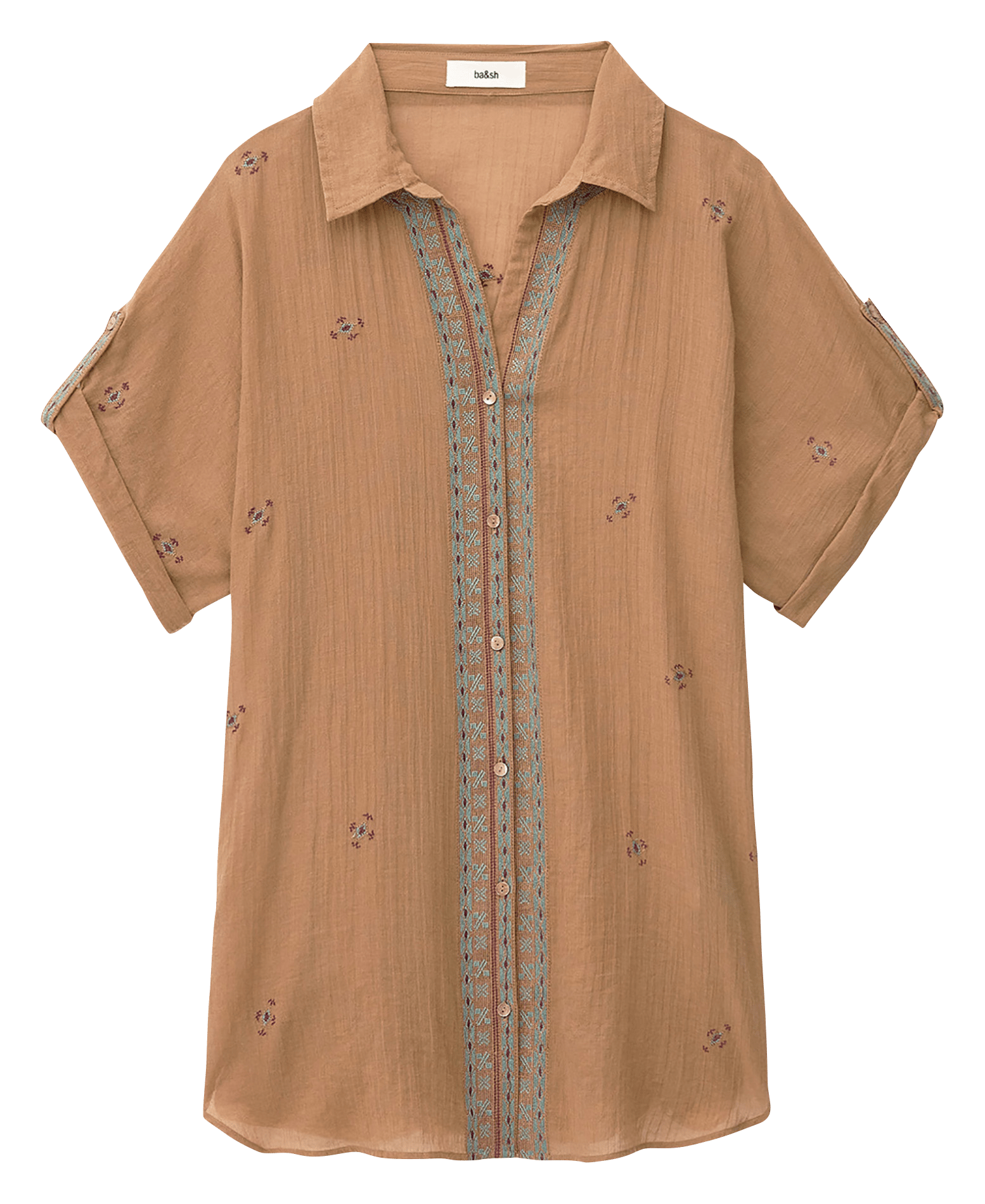 Chemise col classique en coton daela BA&SH Beige