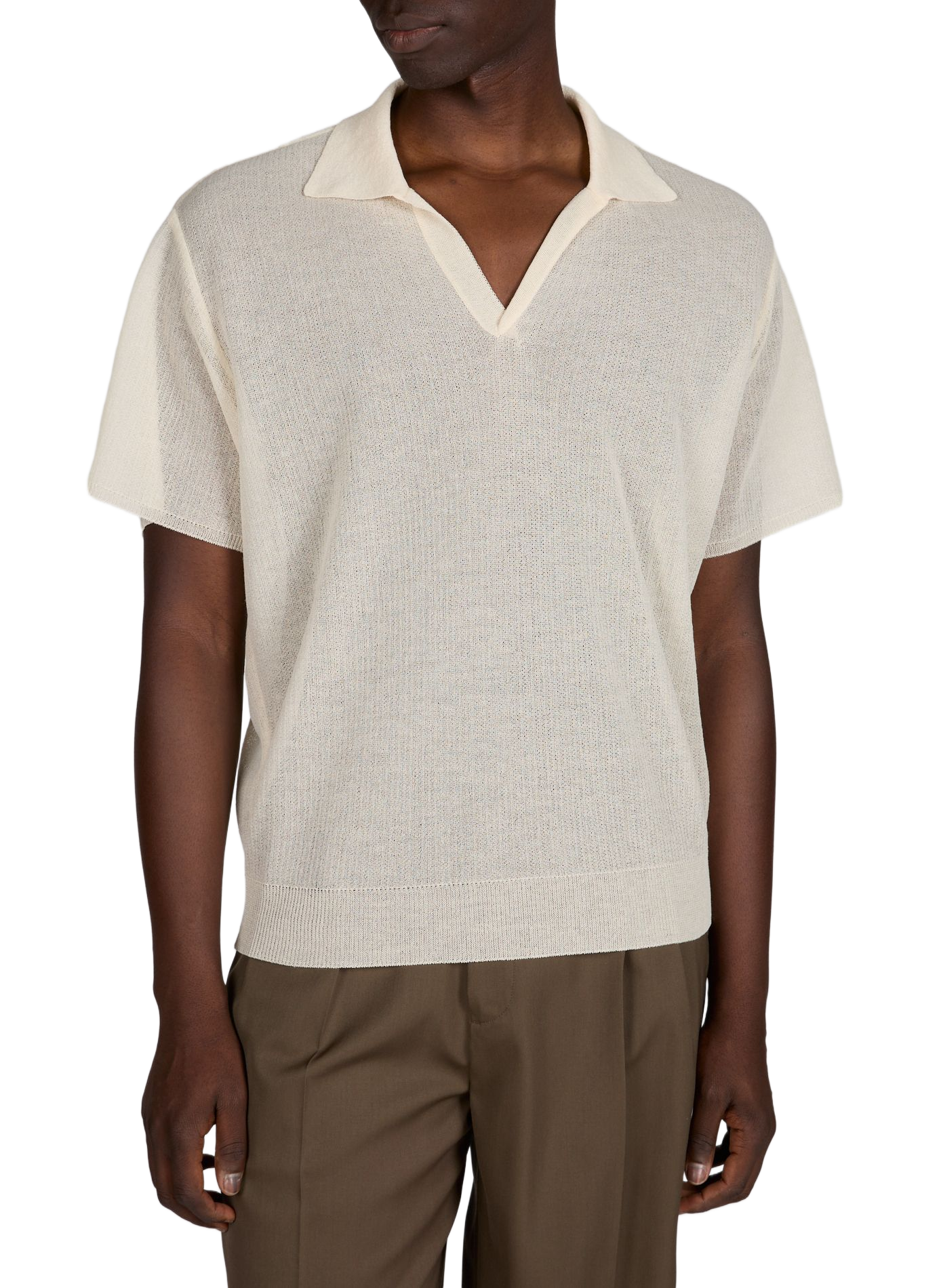 Camiseta holgada de punto transparente SSSTEIN Blanco