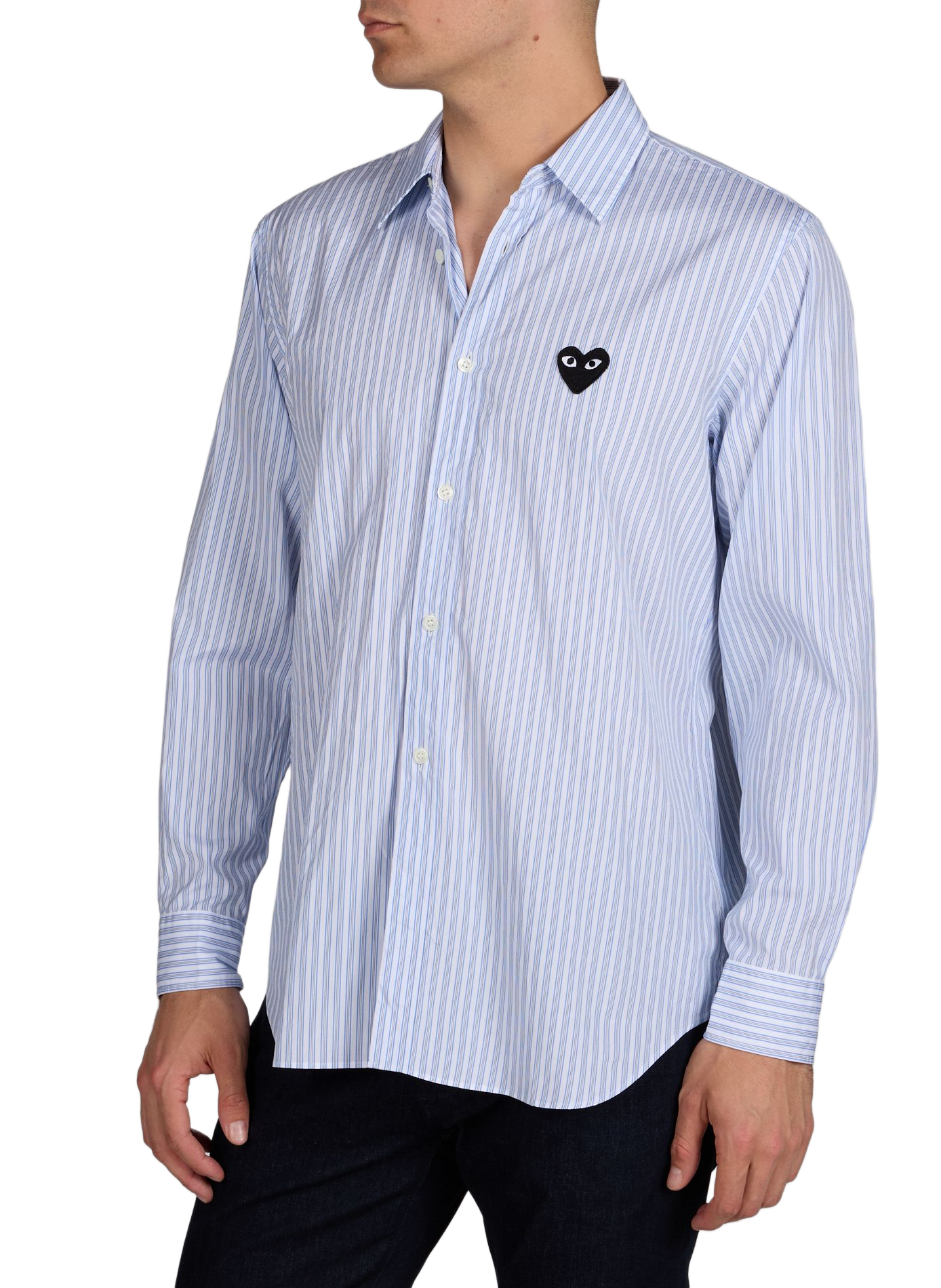 Chemise droite en coton bleu COMME DES GARCONS PLAY Bleu