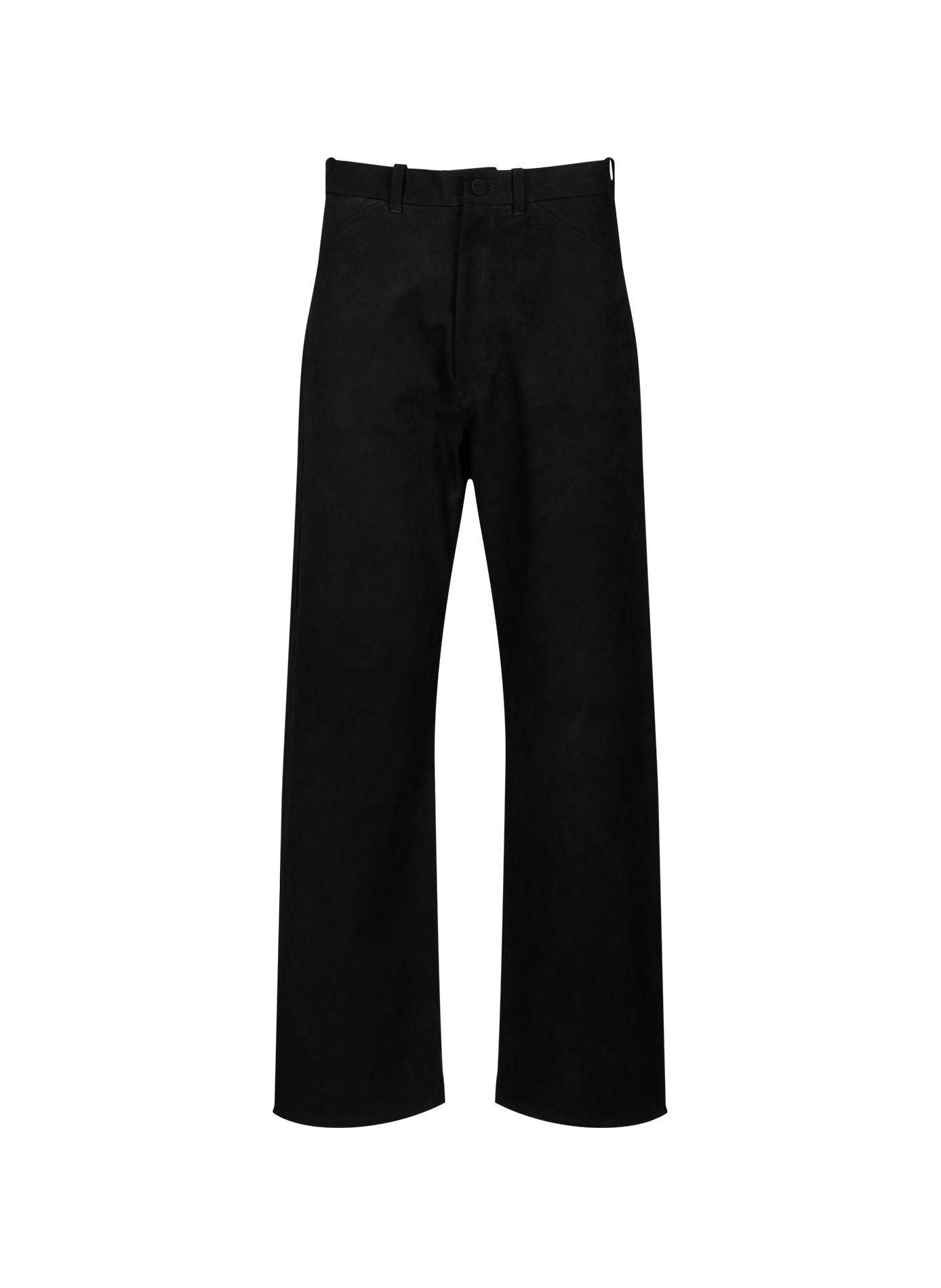 Broek met leren inzetstuk OMAR AFRIDI Zwart