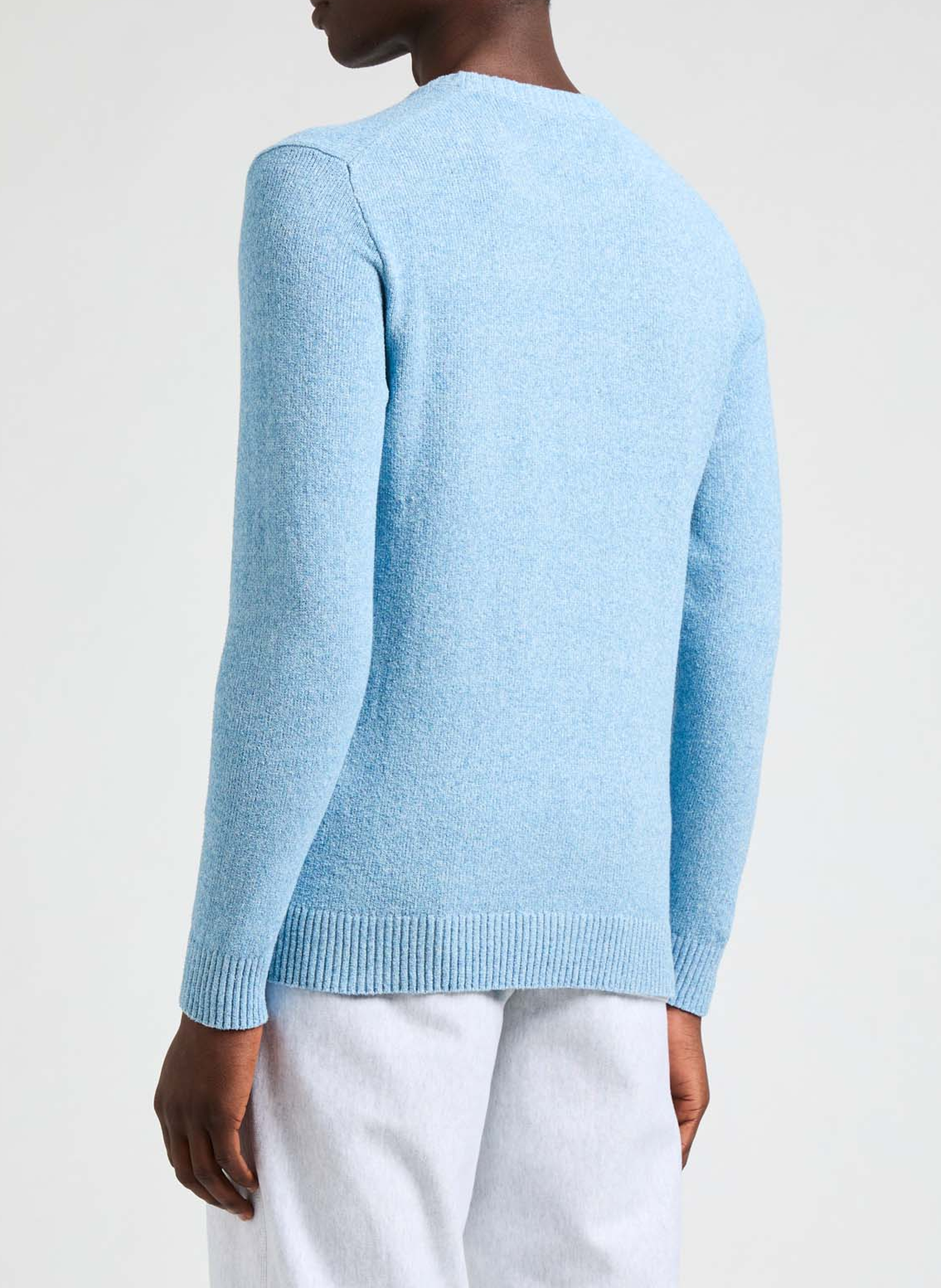 Pull à col rond en coton mélangé AU PRINTEMPS PARIS Bleu