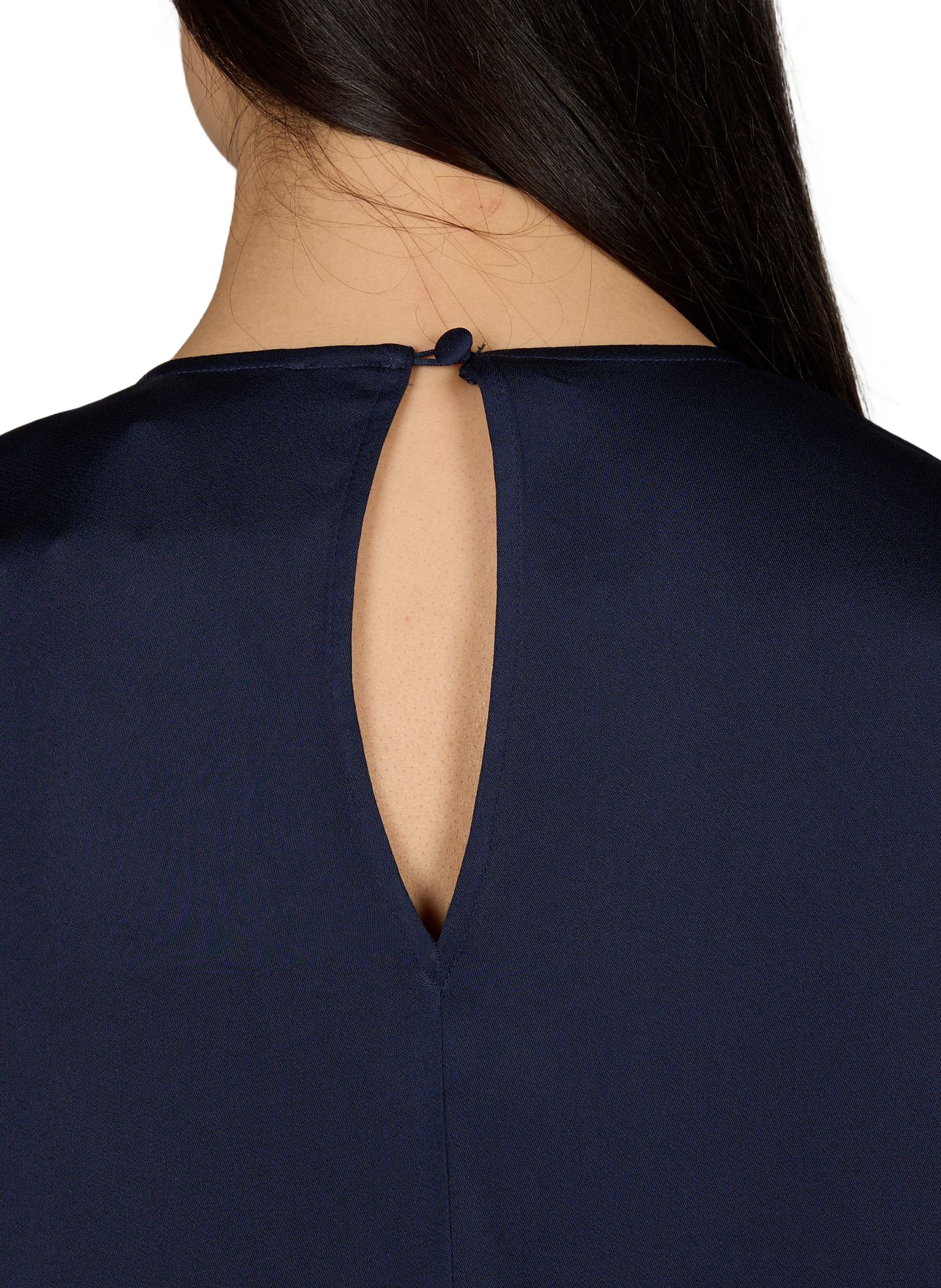 Satinierte Bluse mit V-Ausschnitt GUESS Blau
