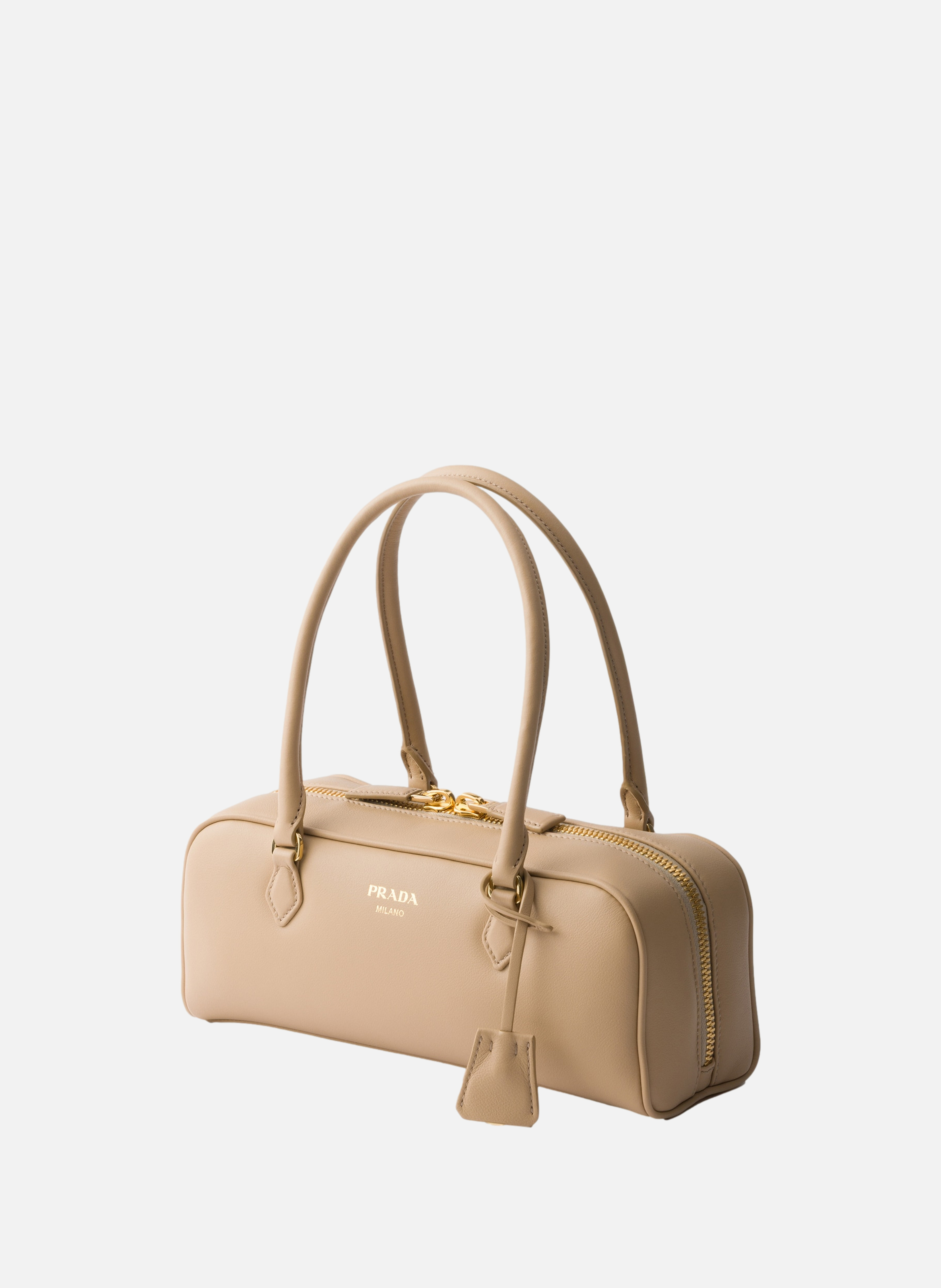 Sac à main en cuir PRADA Beige