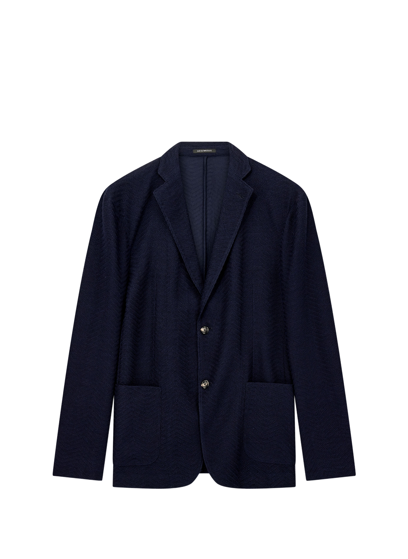 Straight wool virgin wool blazer EMPORIO ARMANI Blue