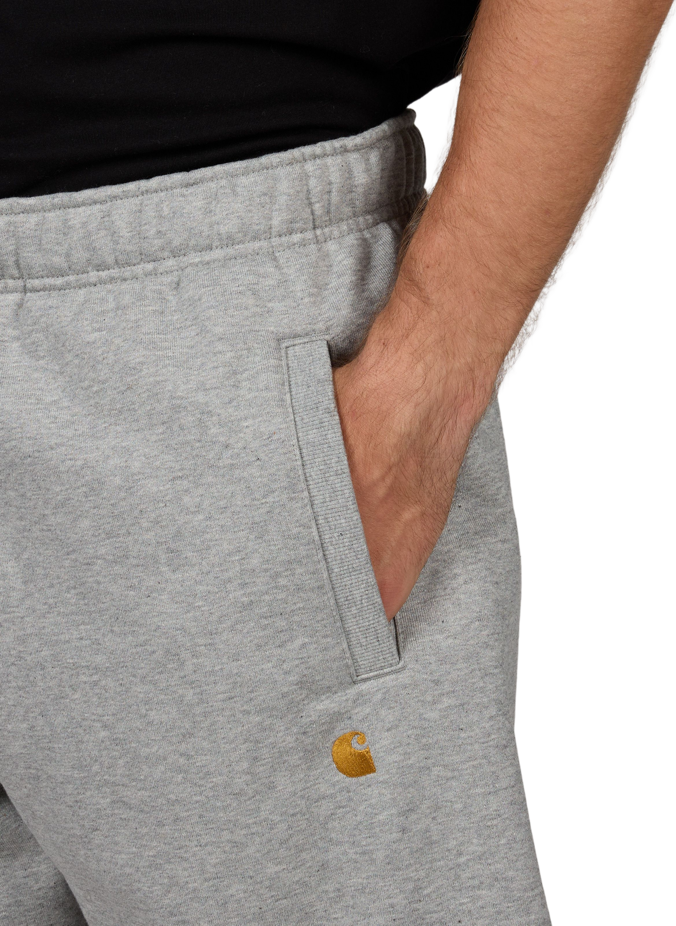 Solid Mixed Cotton Sweat Shorts CARHARTT WIP Grey