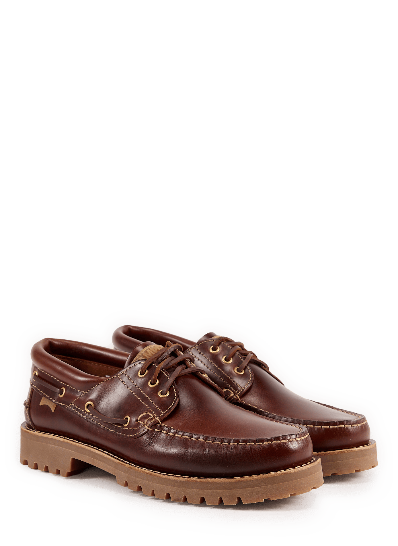 Chaussures bateau Nautico en cuir CAMPER Marron