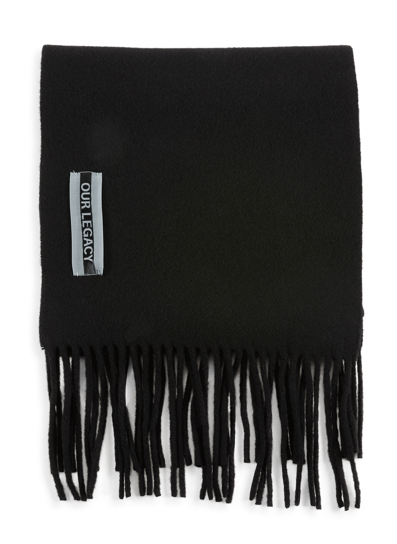 Wool Fringed Estate Scarf OUR LEGACY Black