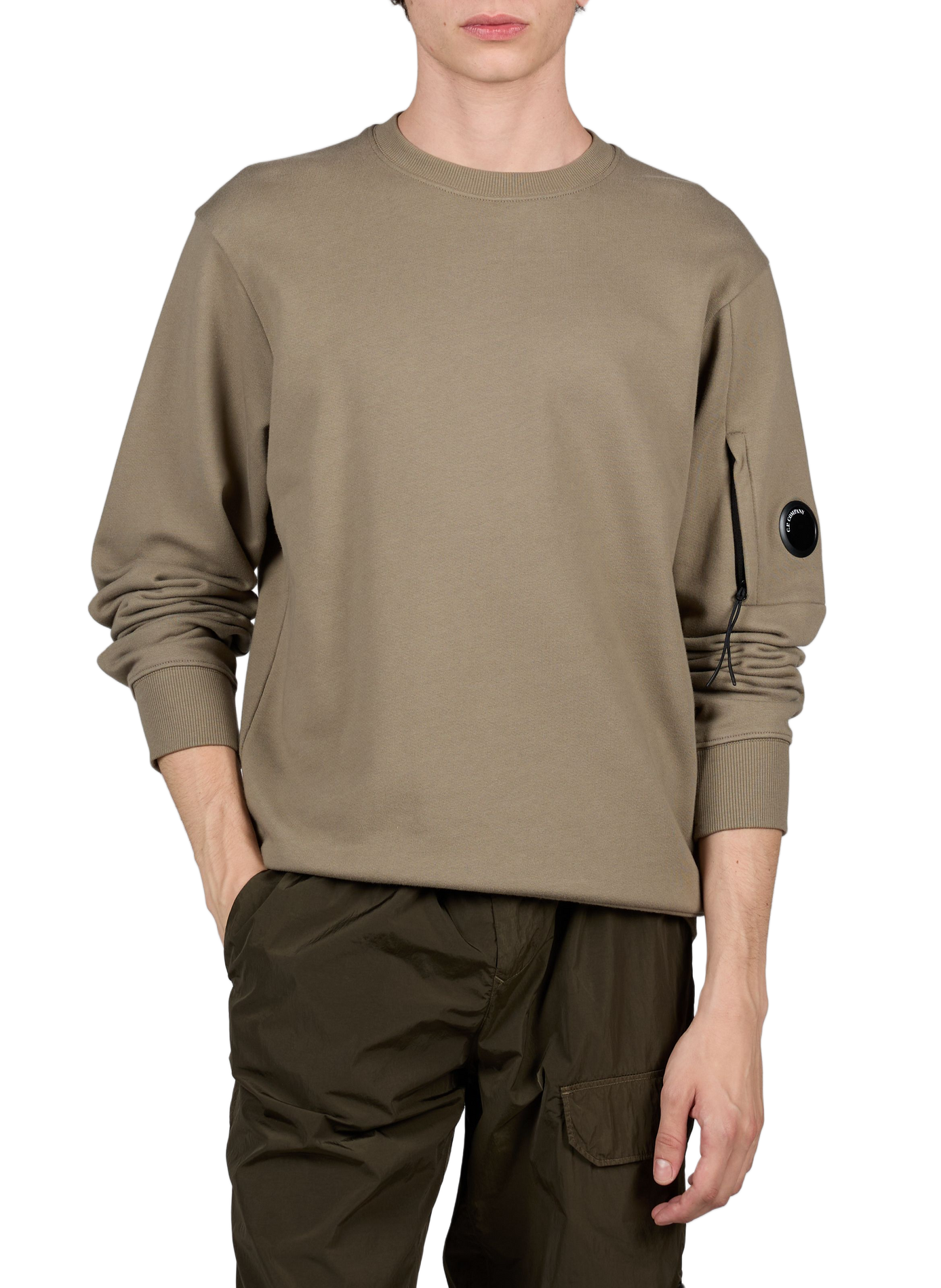 Gerader Baumwoll-Sweater CP COMPANY Grau