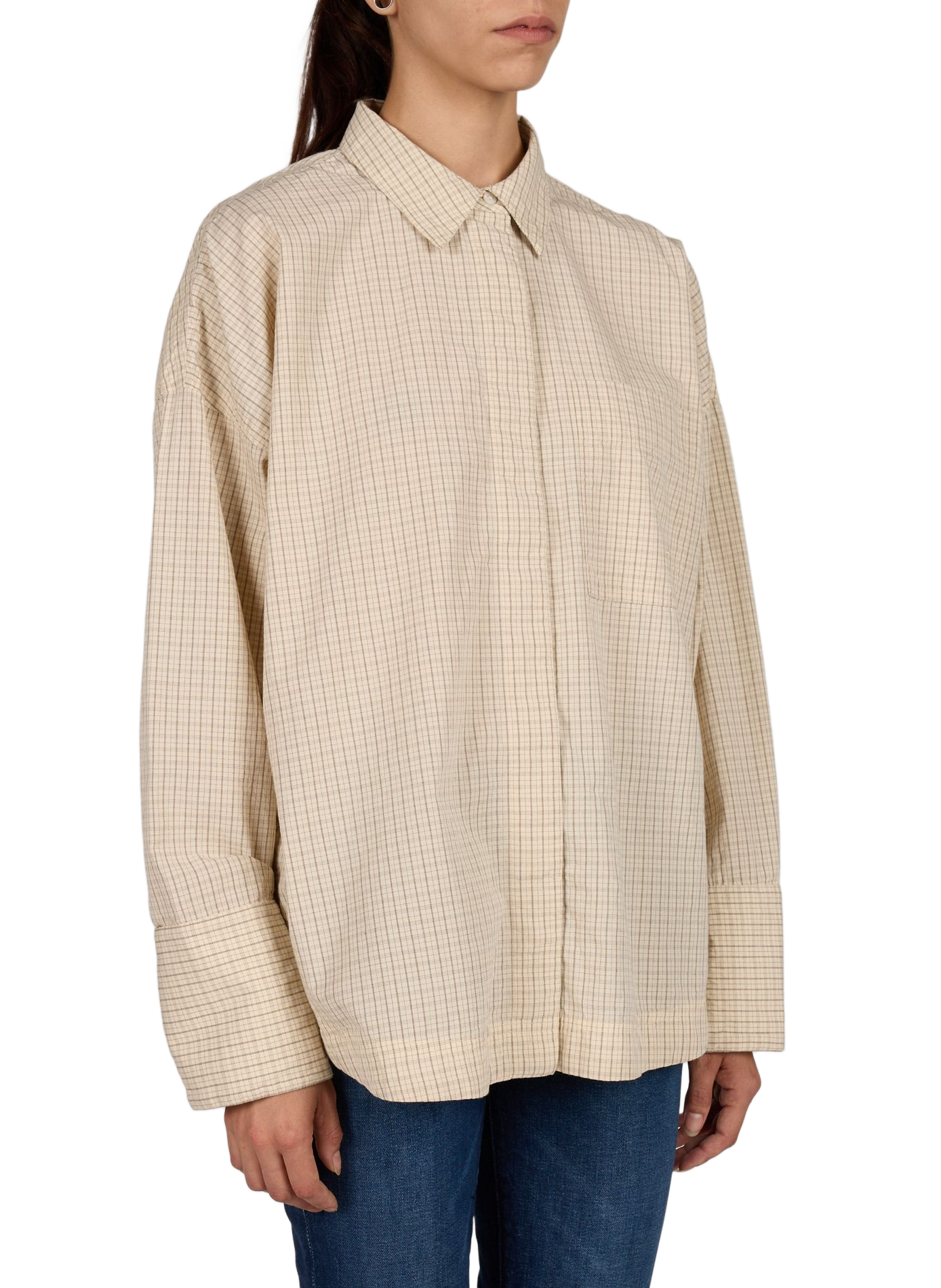 Oversize Baumwollhemd ROUGE EDIT Beige