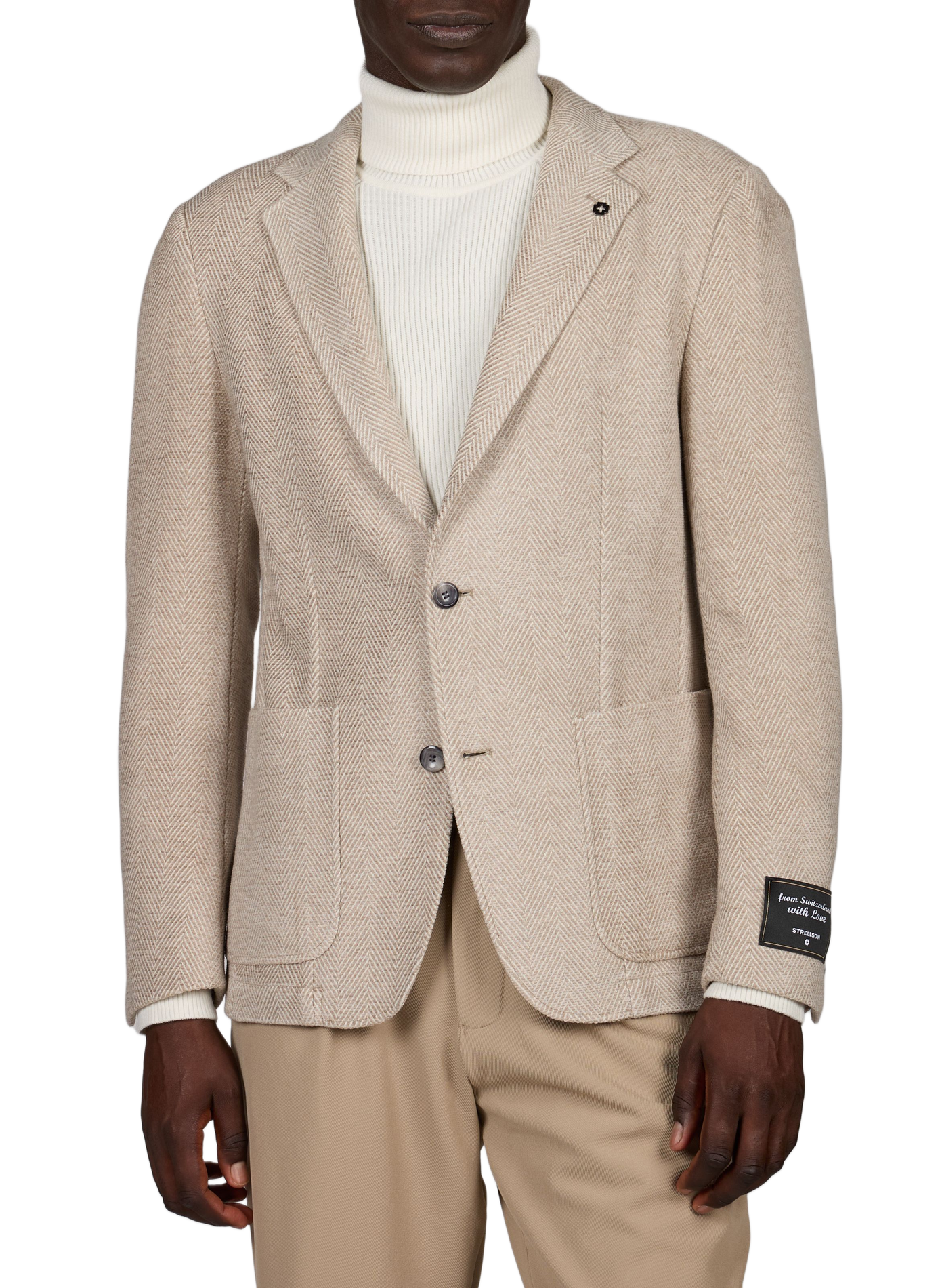Gerader Blazer aus Wollmischung STRELLSON Beige