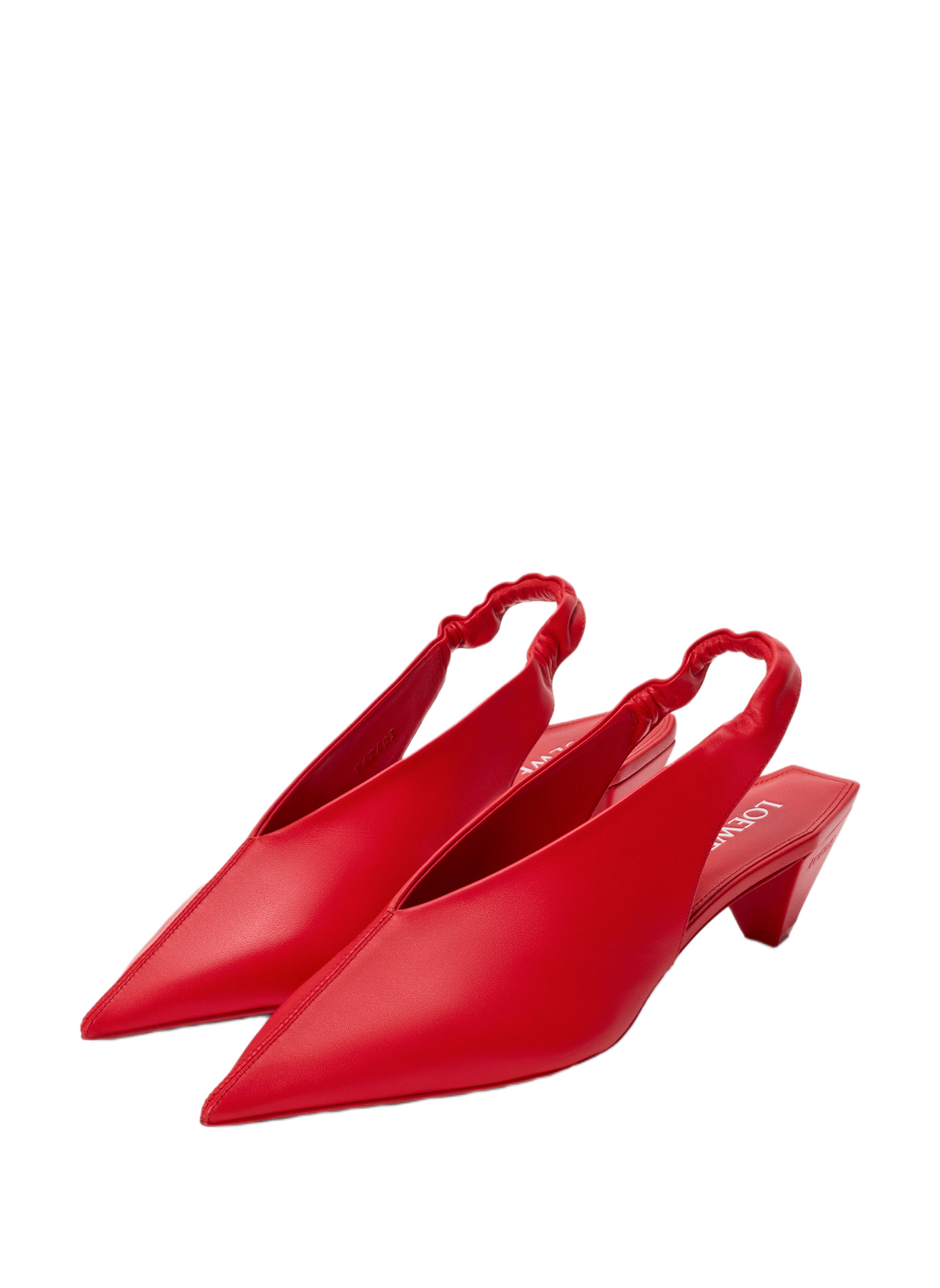 Slingback Origami Cubic lamb leather shoes | Red LOEWE Women