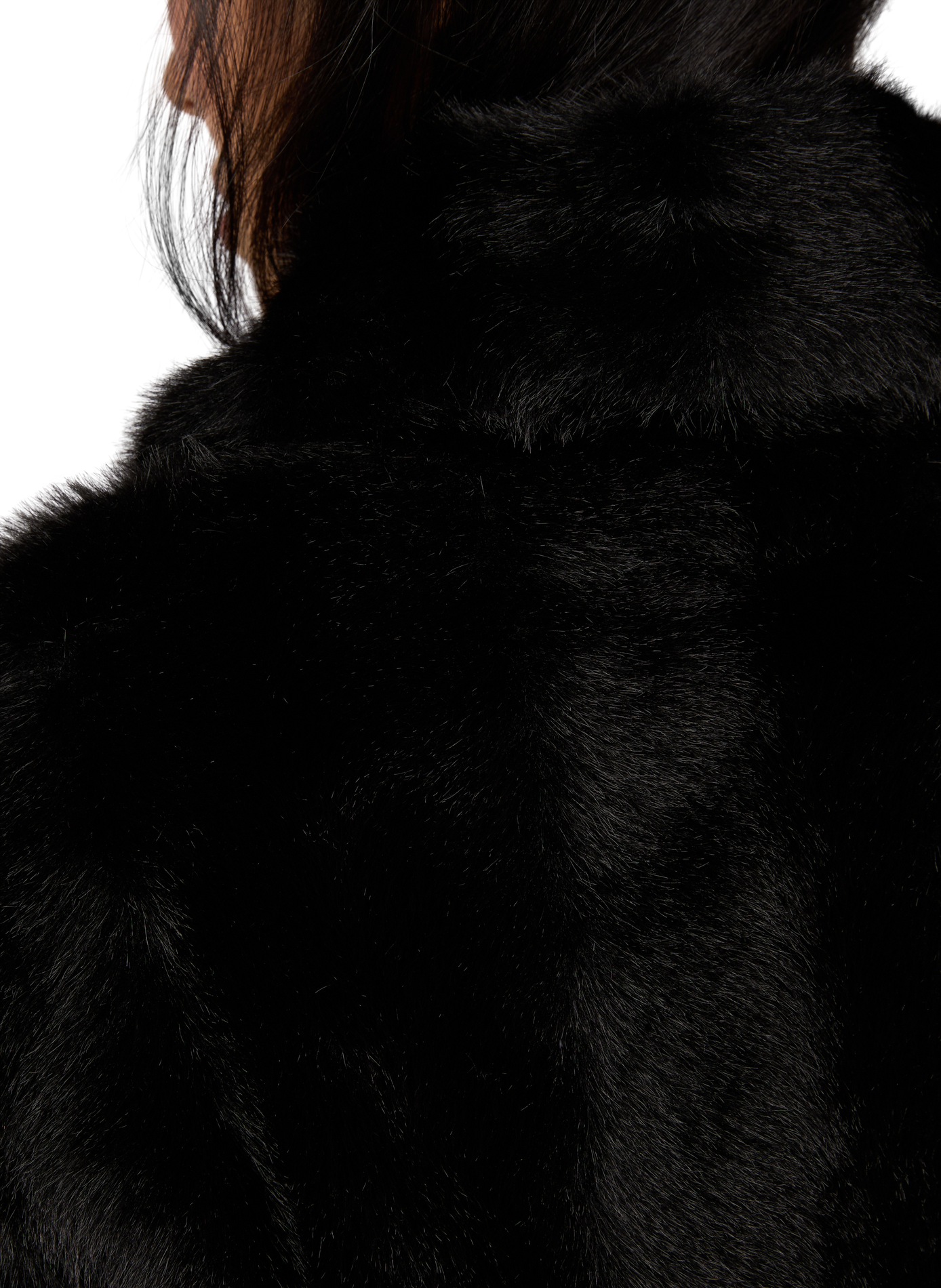 Classic-collar fur jacket SAMSOE SAMSOE Black