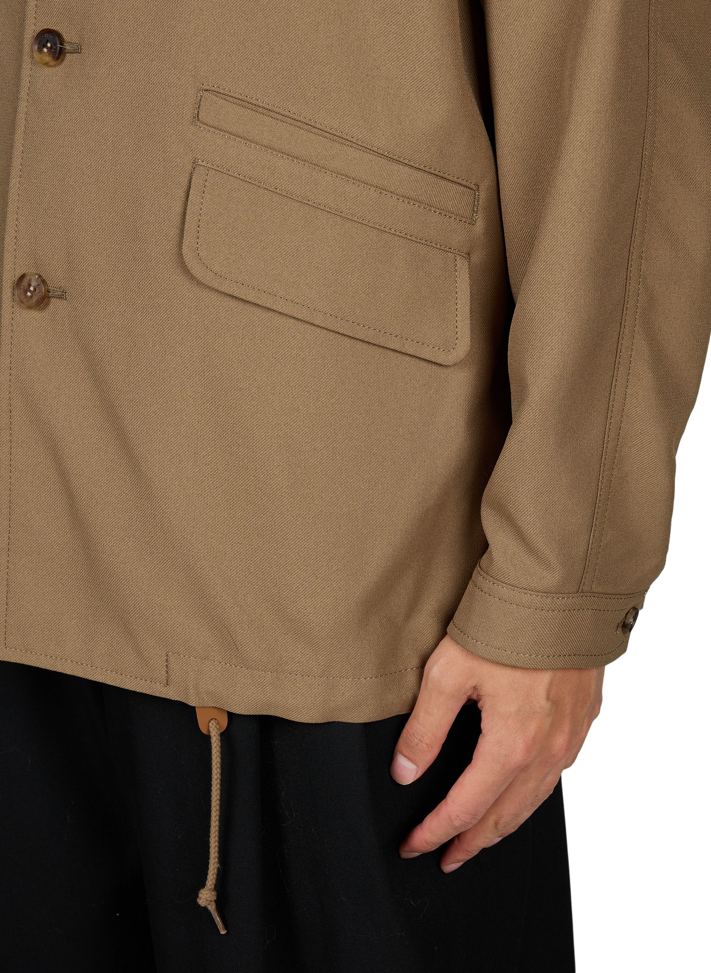 Solid Oversized Jacket COMME DES GARCONS HOMME Beige