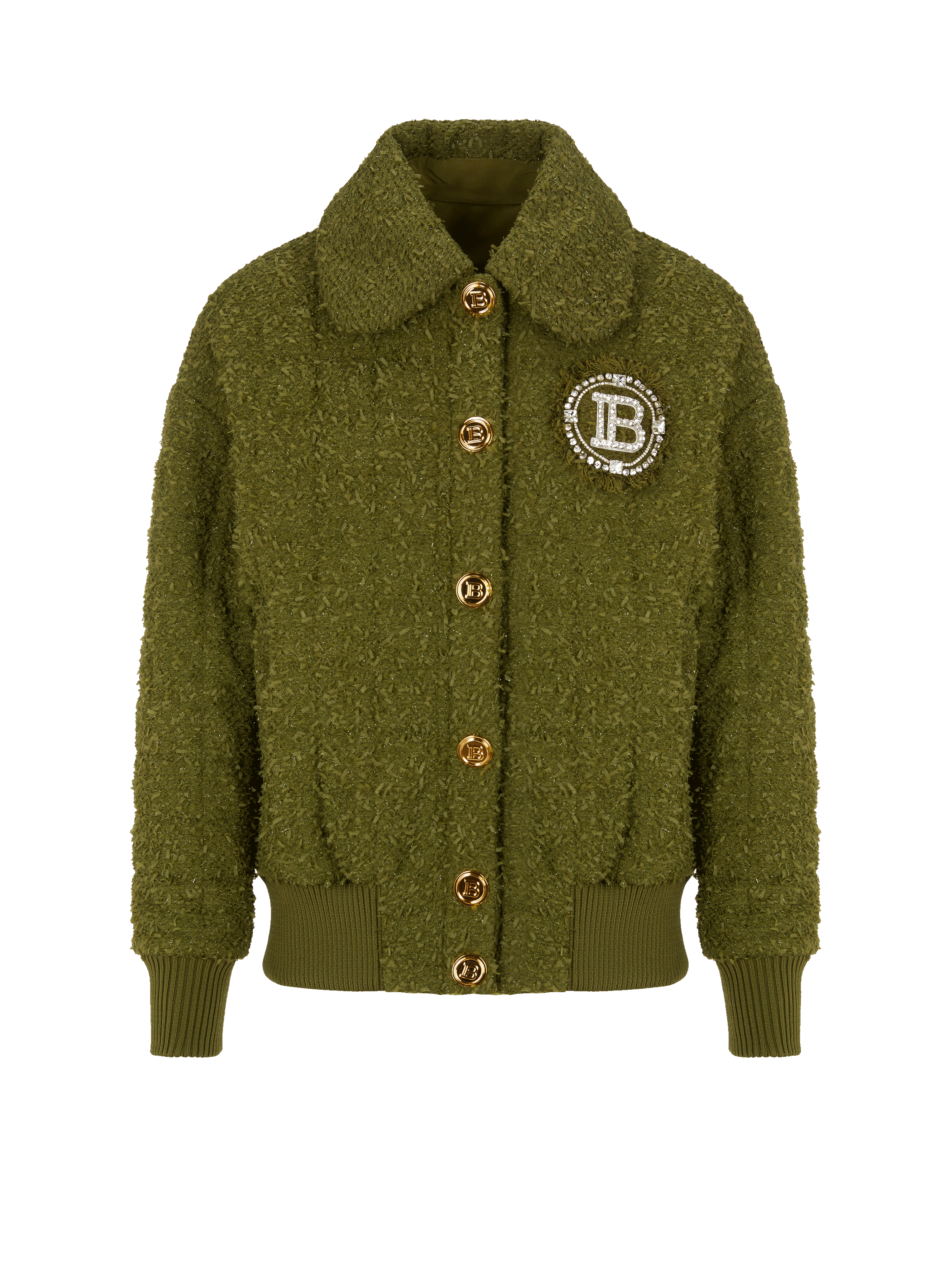 Veste avec écusson en tweed