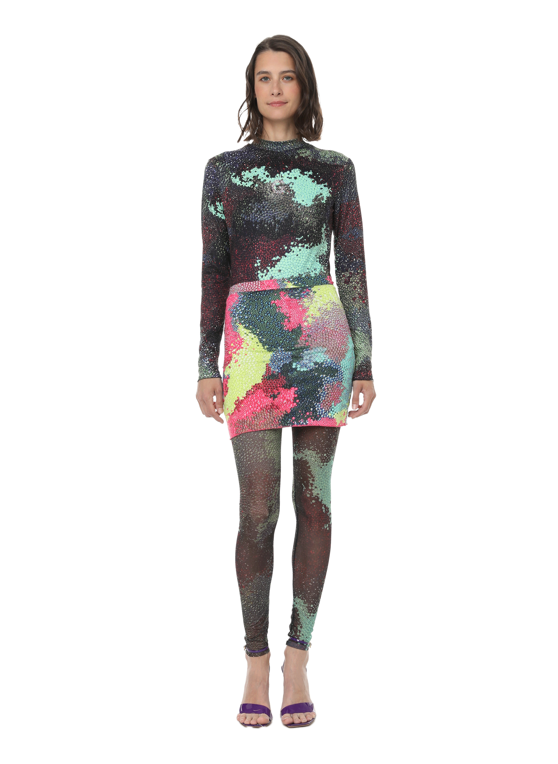 Legging en polyester recyclé mélangé