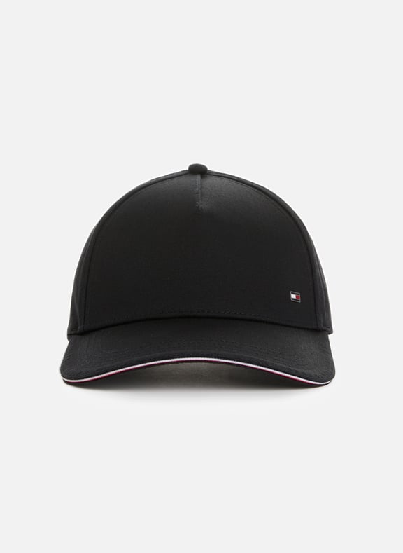 Organic cotton baseball cap with logo detail Black by TOMMY HILFIGER TOMMY HILFIGER Organic cotton baseball cap with logo detail Black