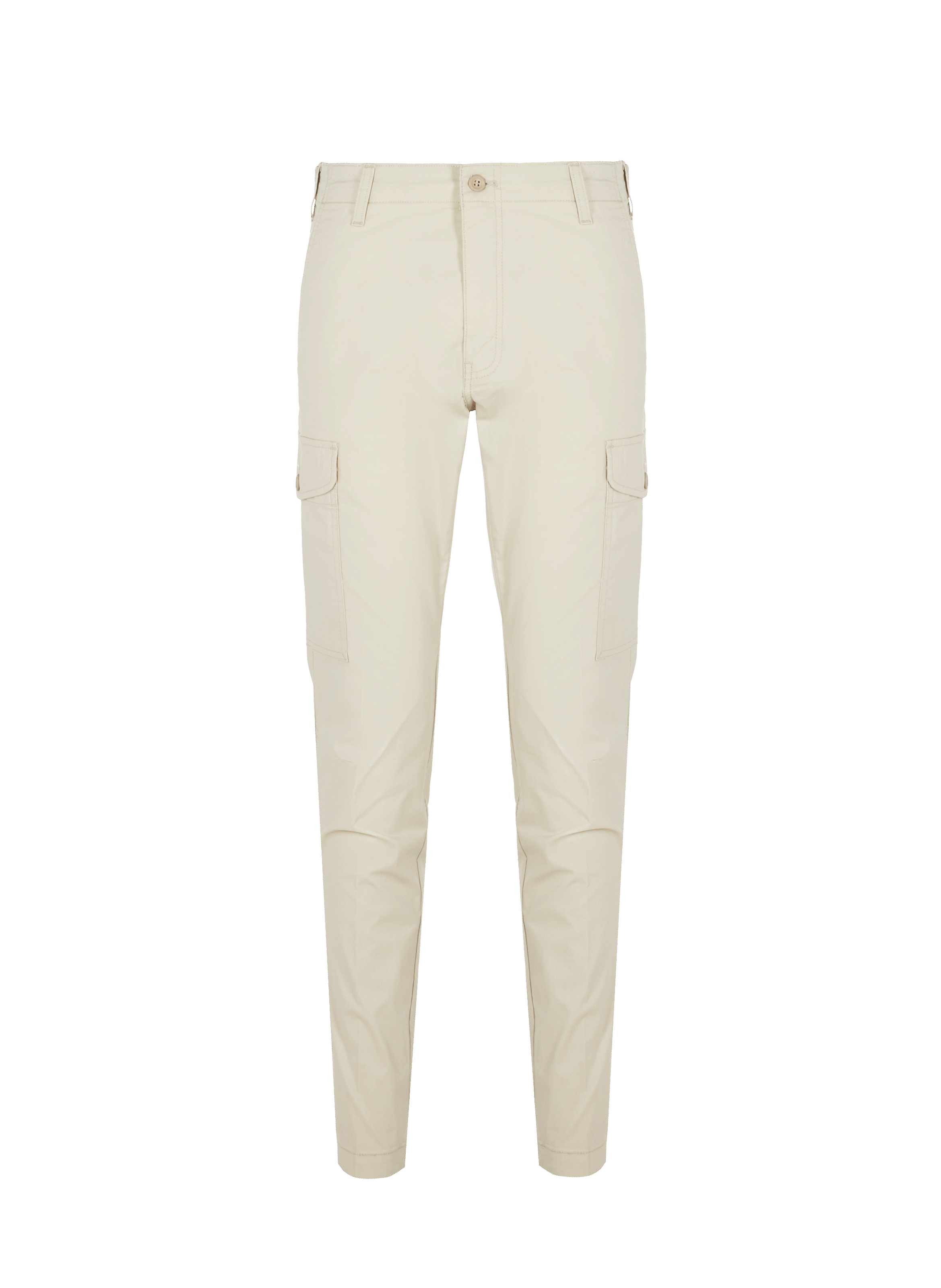Pantalon cargo slim en toile de coton mélangé