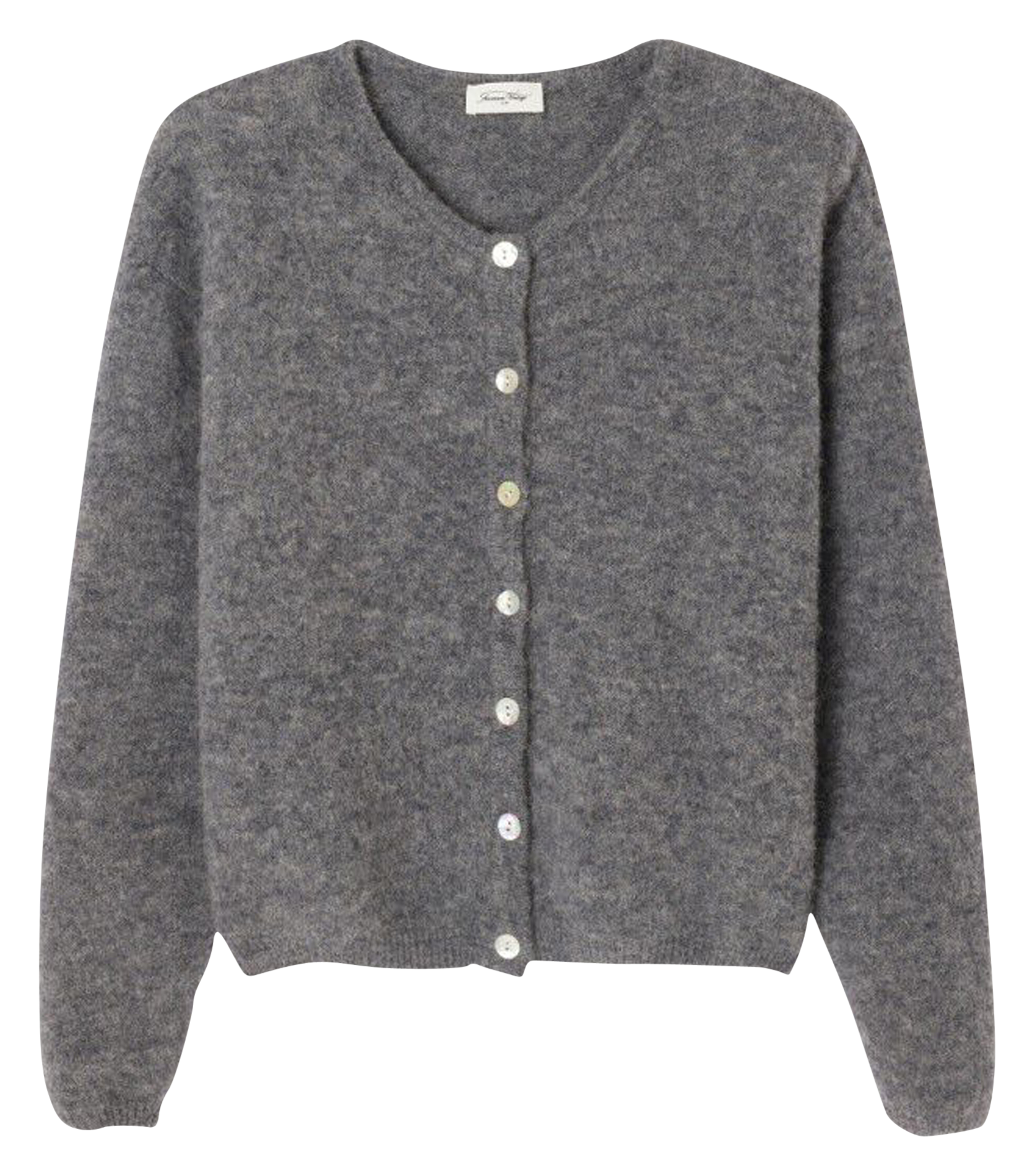 Gilet ample col rond en laine mélangée vitow AMERICAN VINTAGE Gris