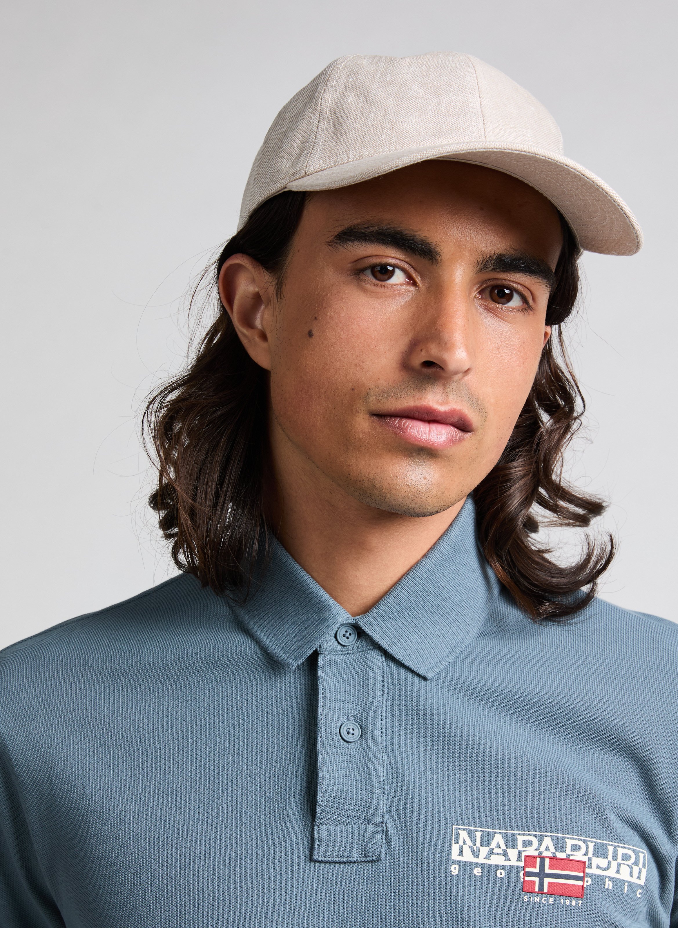 Linen baseball cap VARSITY Beige