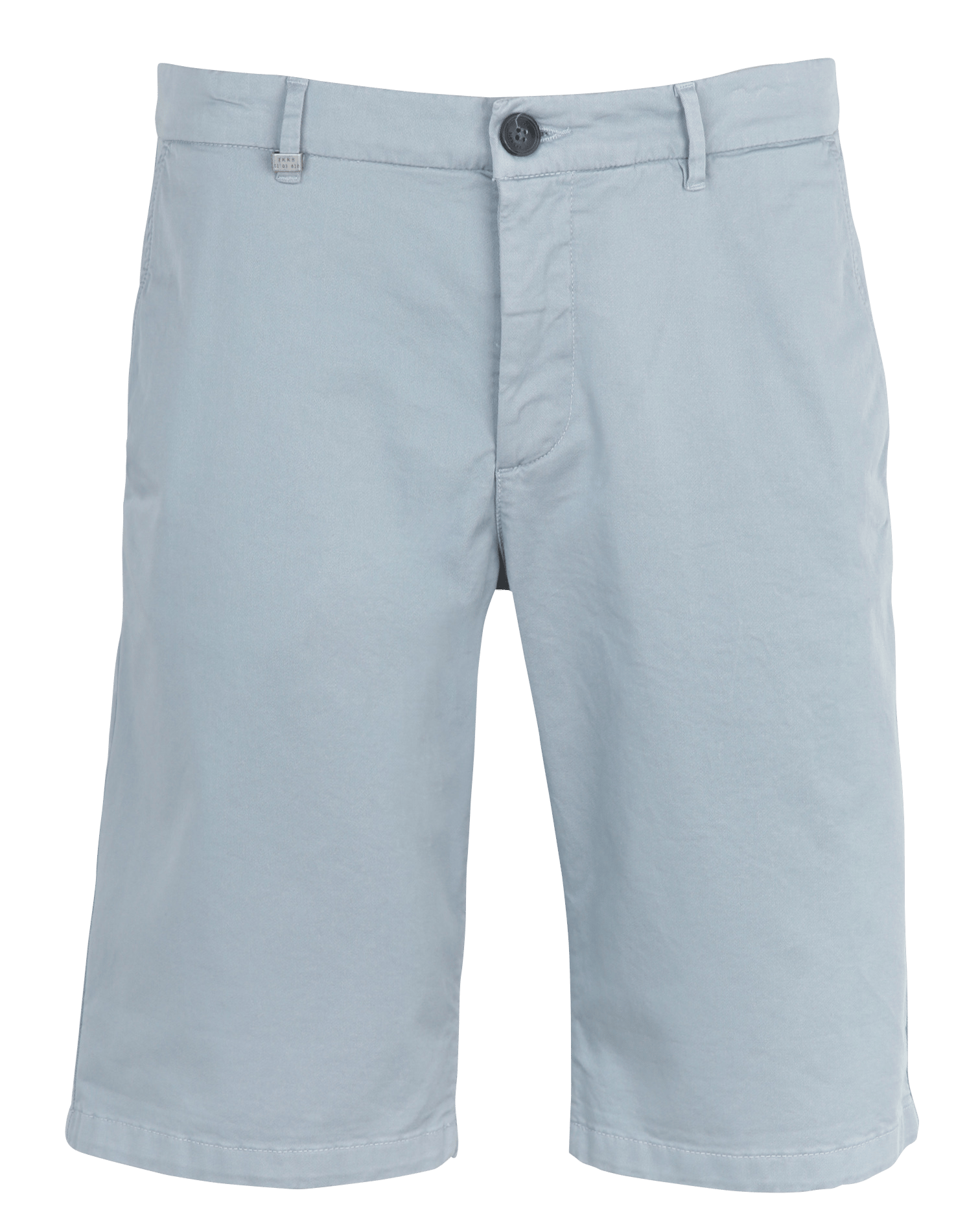 Bermuda droit en coton mélangé Bleu