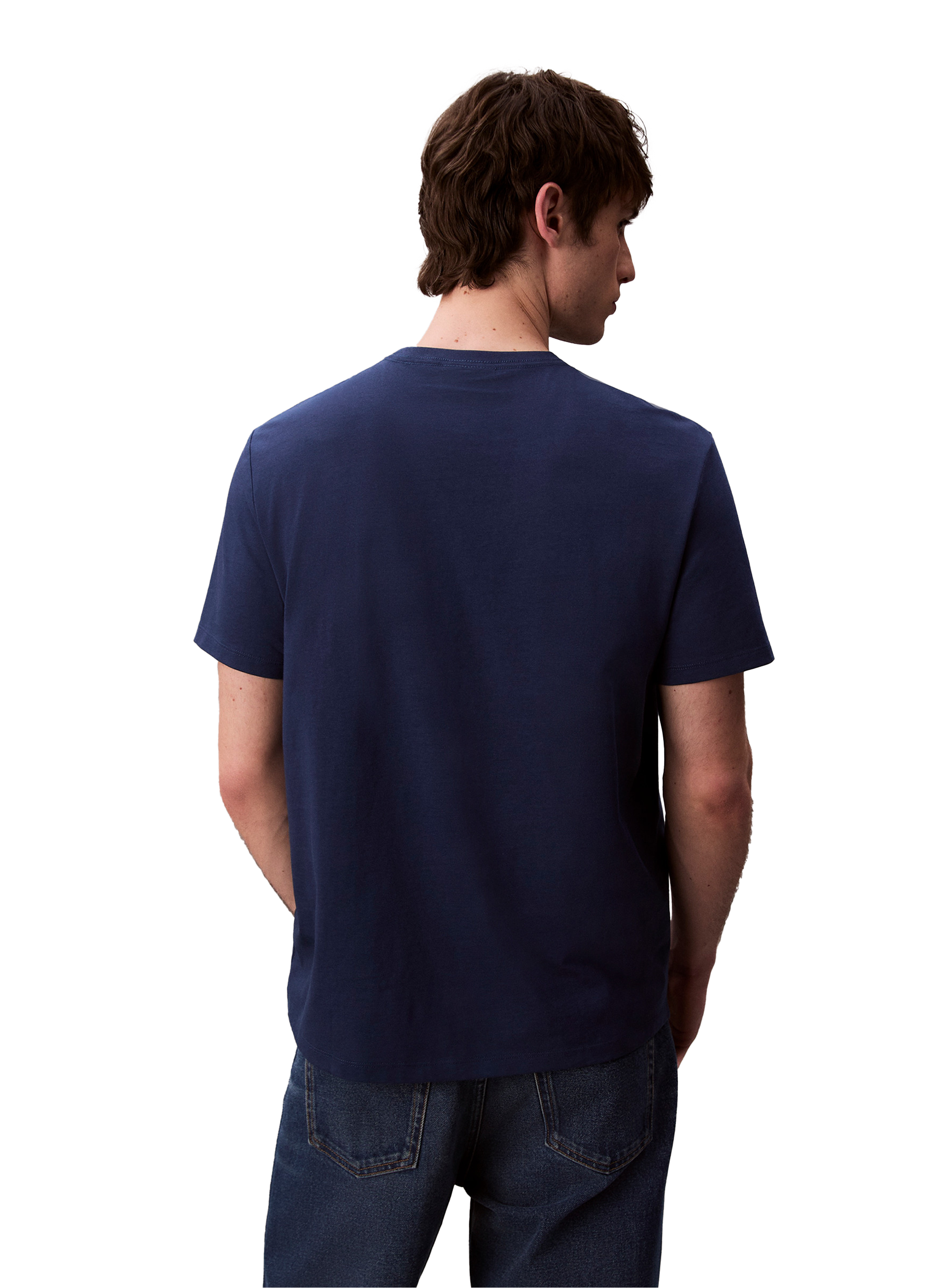 Cotton Logo T-shirt CALVIN KLEIN Blue