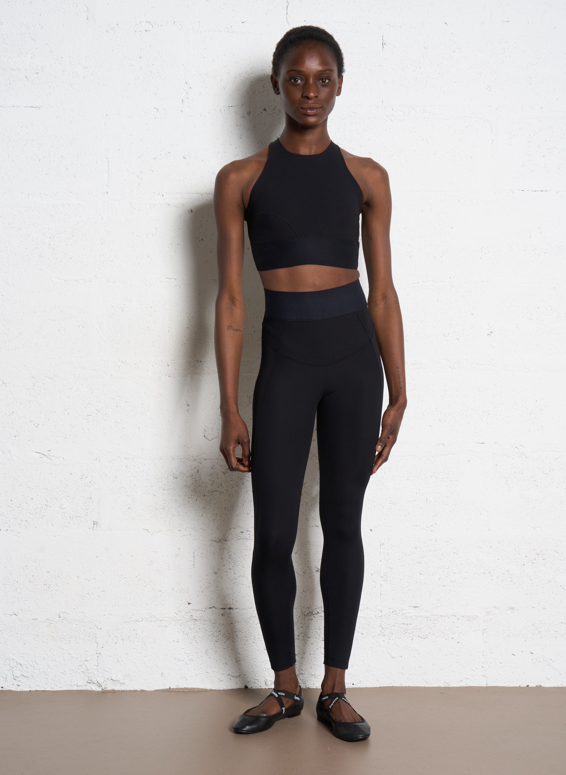 Legging côtelé slim REPETTO Noir