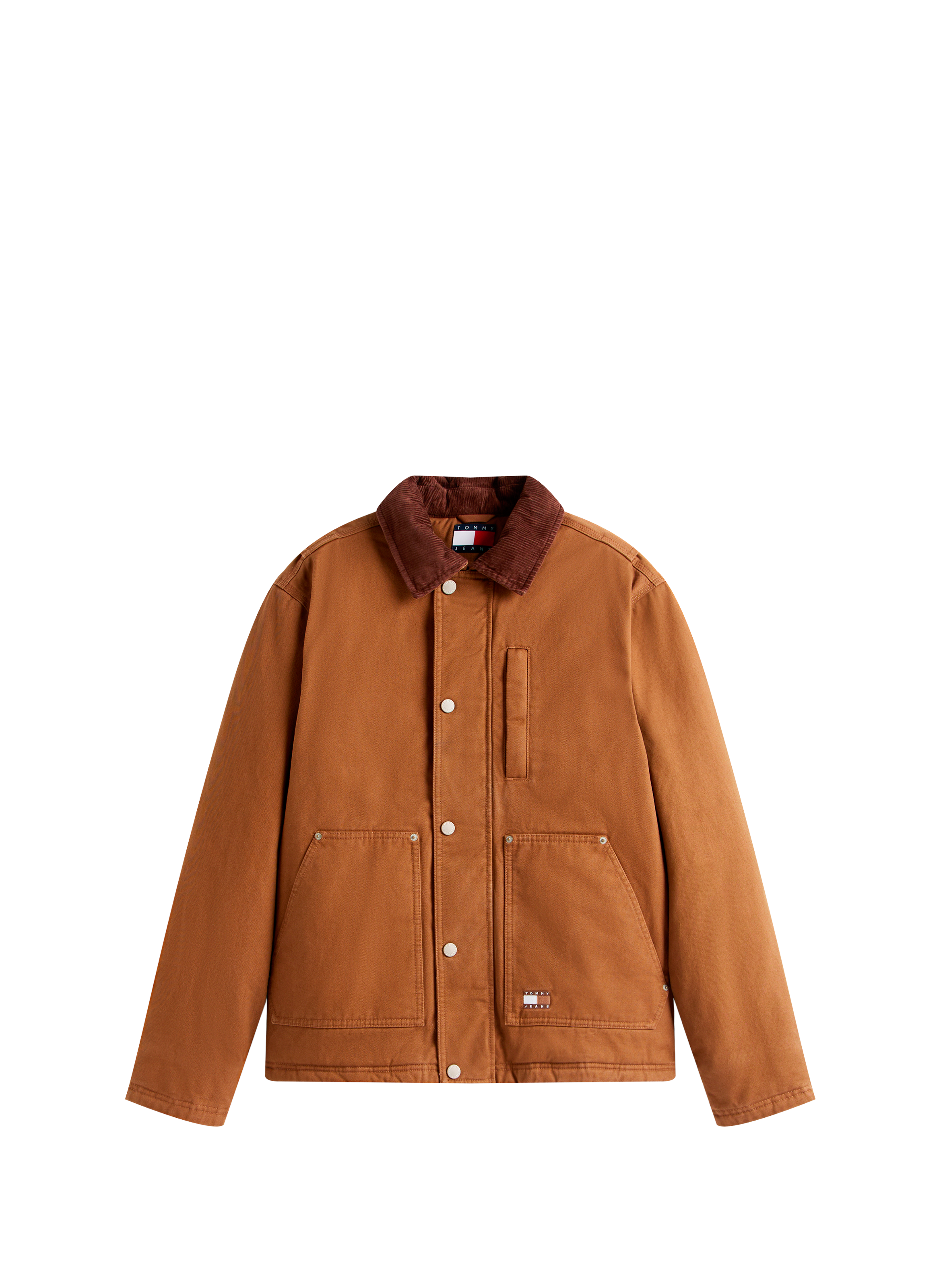 Blouson en coton à col côtelé TOMMY HILFIGER Marron