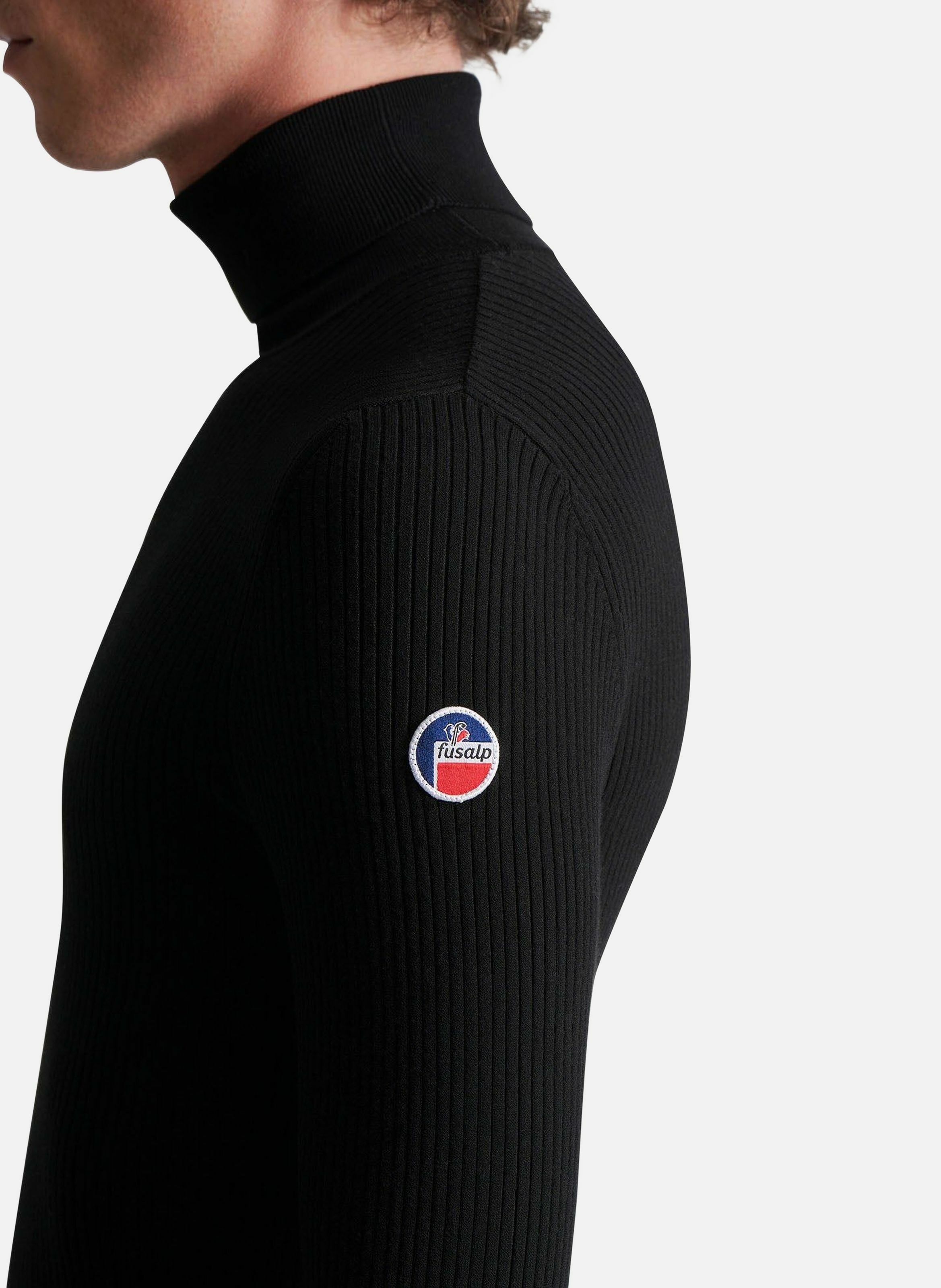 Pull ceillac col roulé coupe ajustée FUSALP Noir
