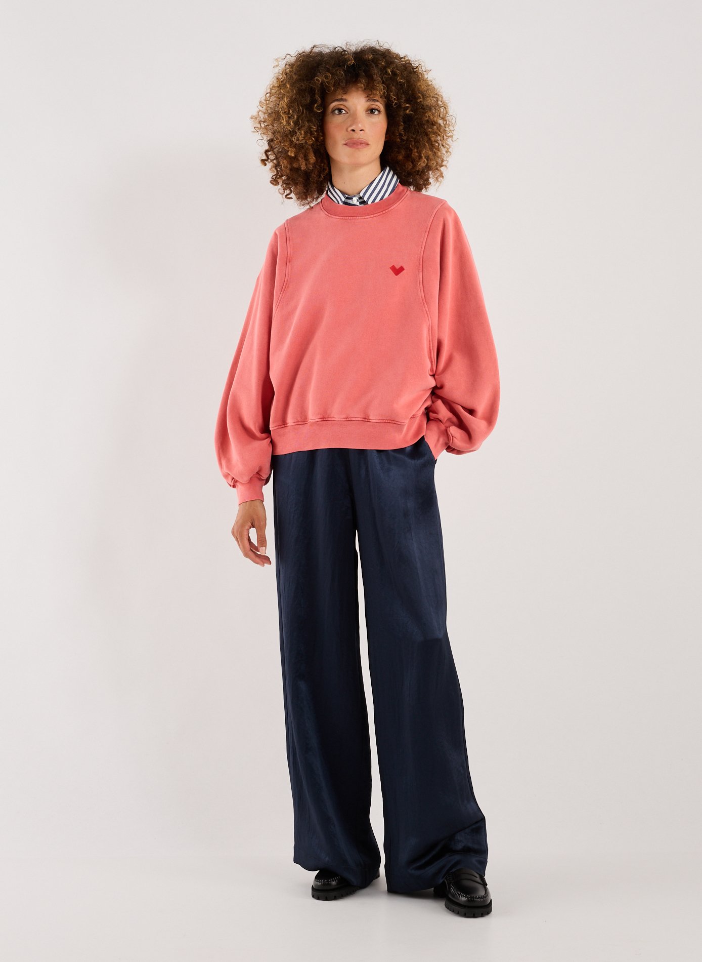 Sweatshirt en coton BELLEROSE Rose