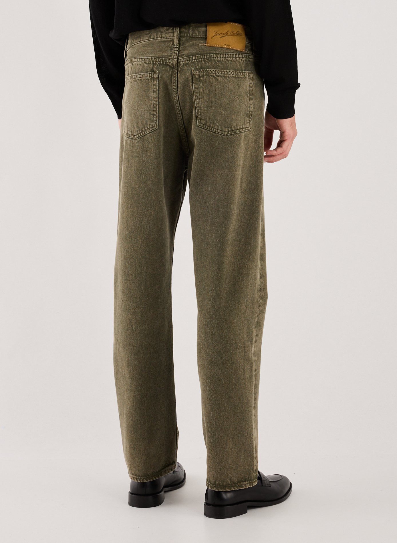 Straight cotton jeans JACOB COHEN Green