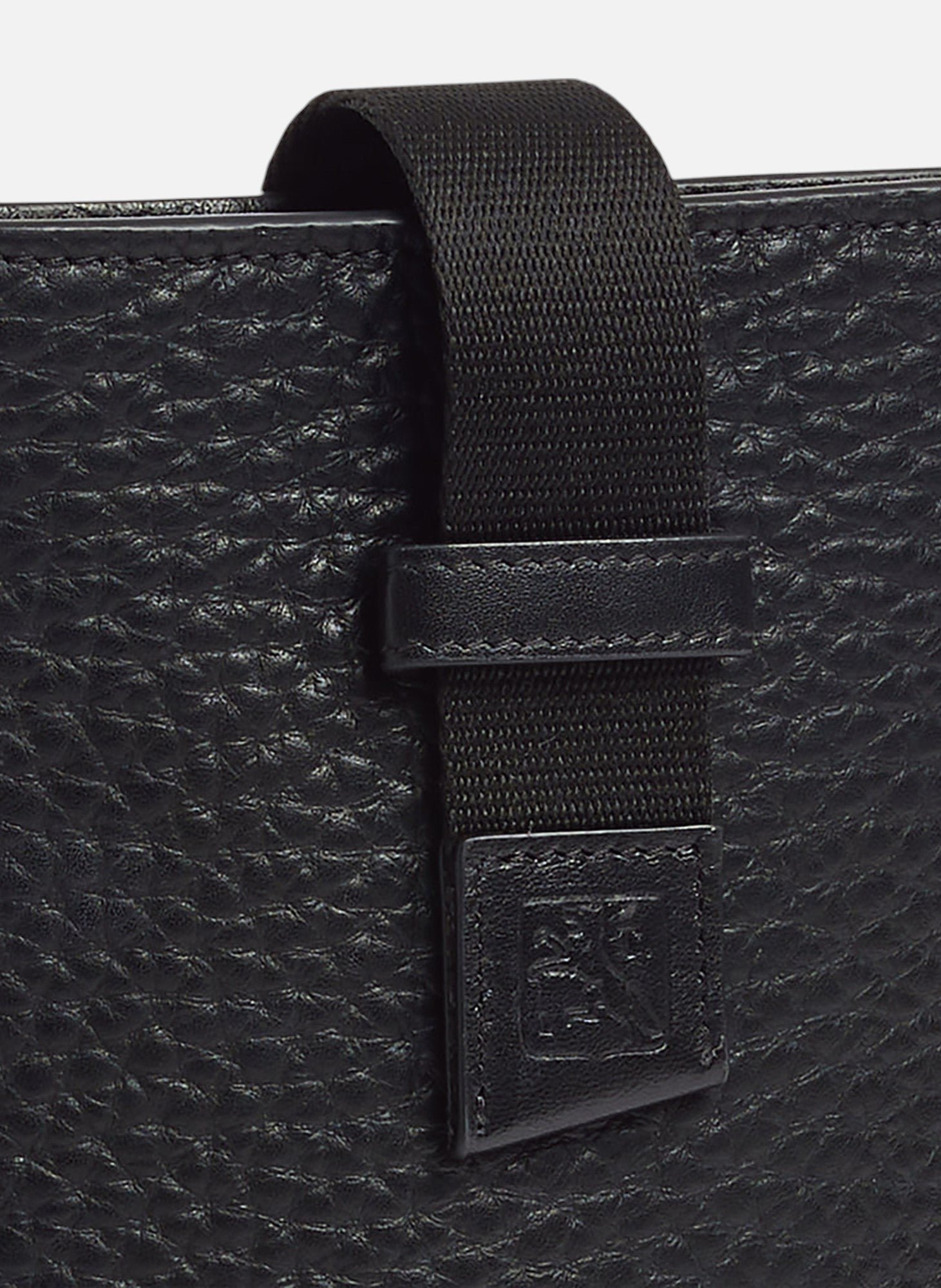 Etui téléphone noah en cuir grain buffle et cuir lisse Noir